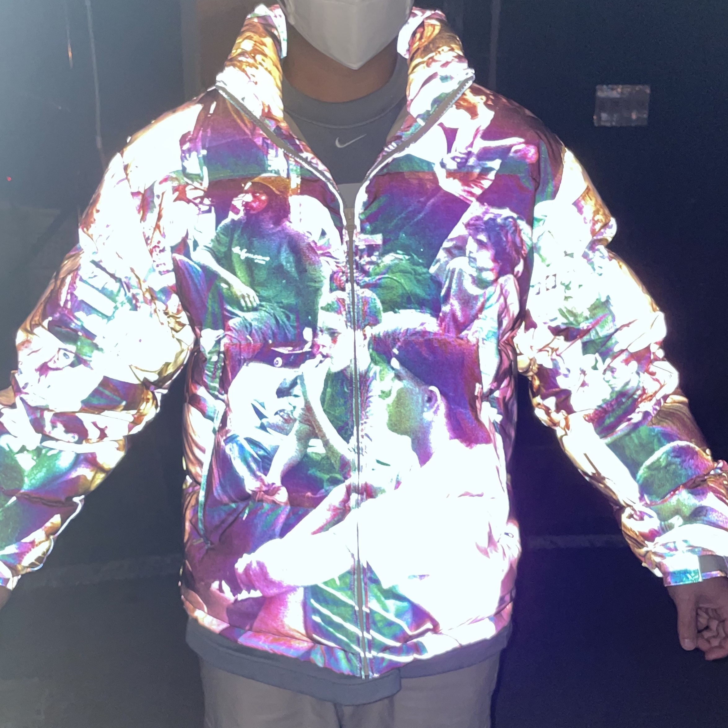 Supreme Lafayette Reflective Down Jacket Multicolor - 21FW 착용 스타일
