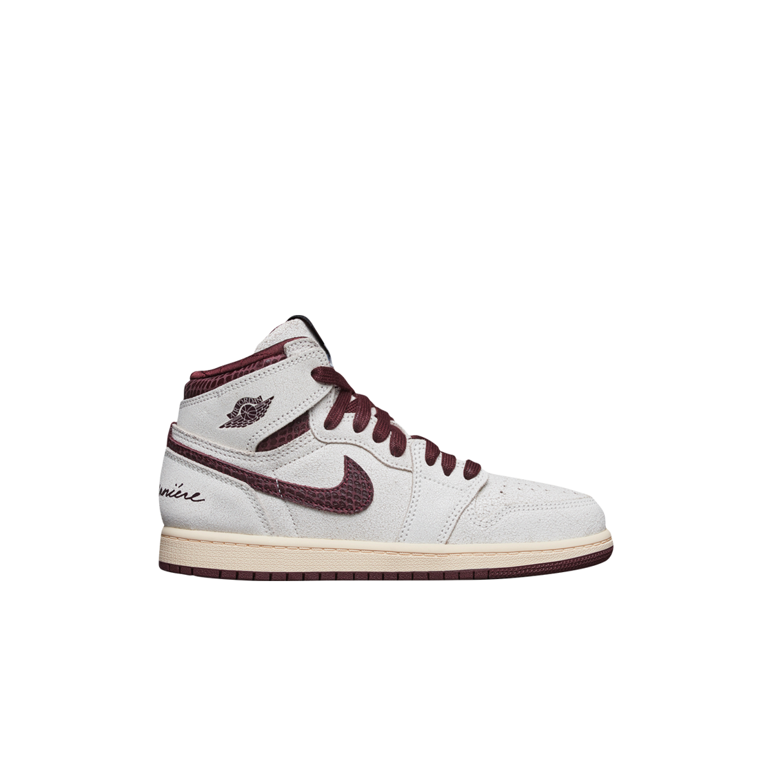(PS) 조던 1 x 아 마 마니에르 레트로 하이 OG SP 버건디 앤 세일((PS) Jordan 1 x A Ma Maniere Retro High OG SP Burgundy and Sail)