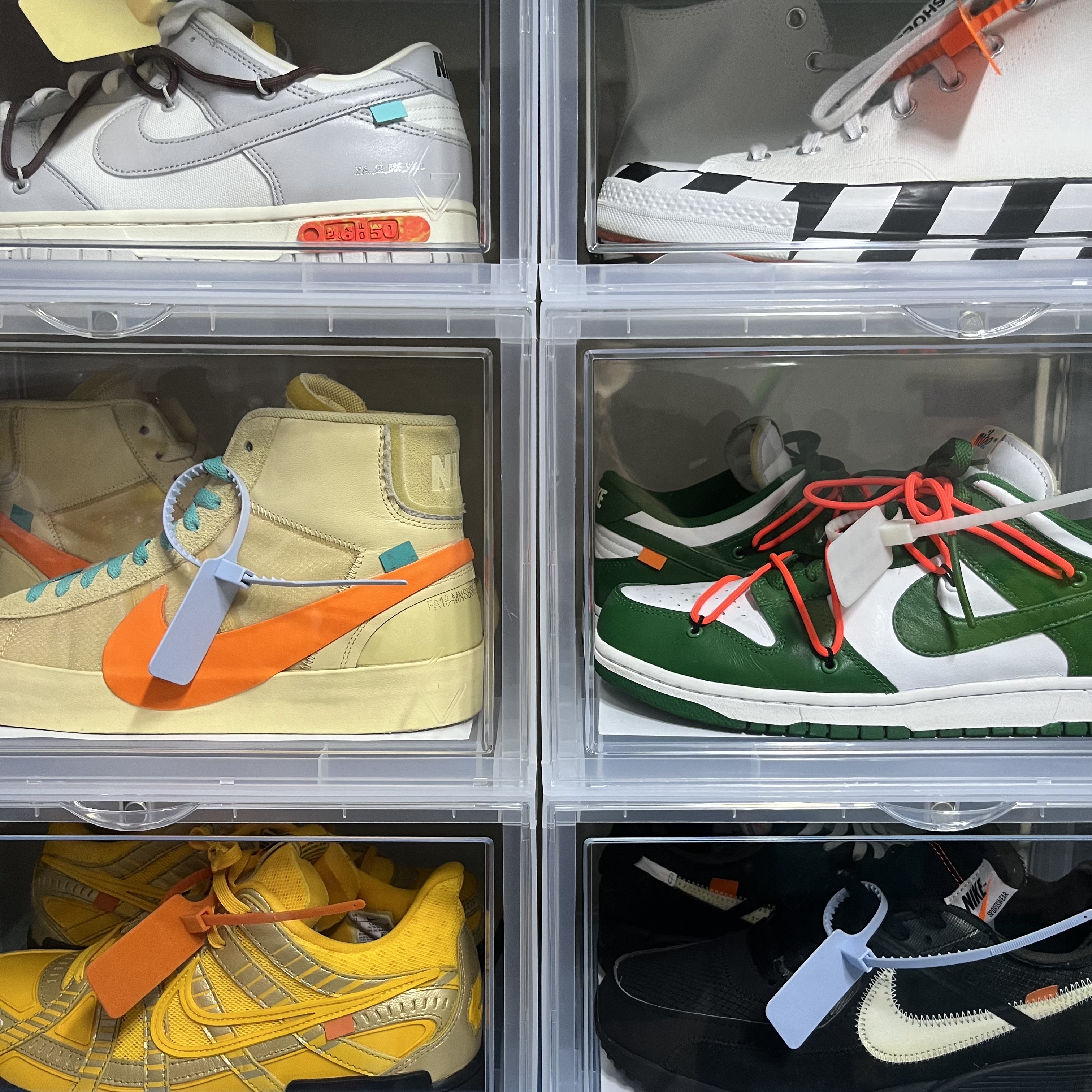 Nike x Off-White Dunk Low The 50 - Lot 46, Nike x Off-White Air Rubber Dunk University Gold ์ฐฉ์ฉ ์คํ์ผ