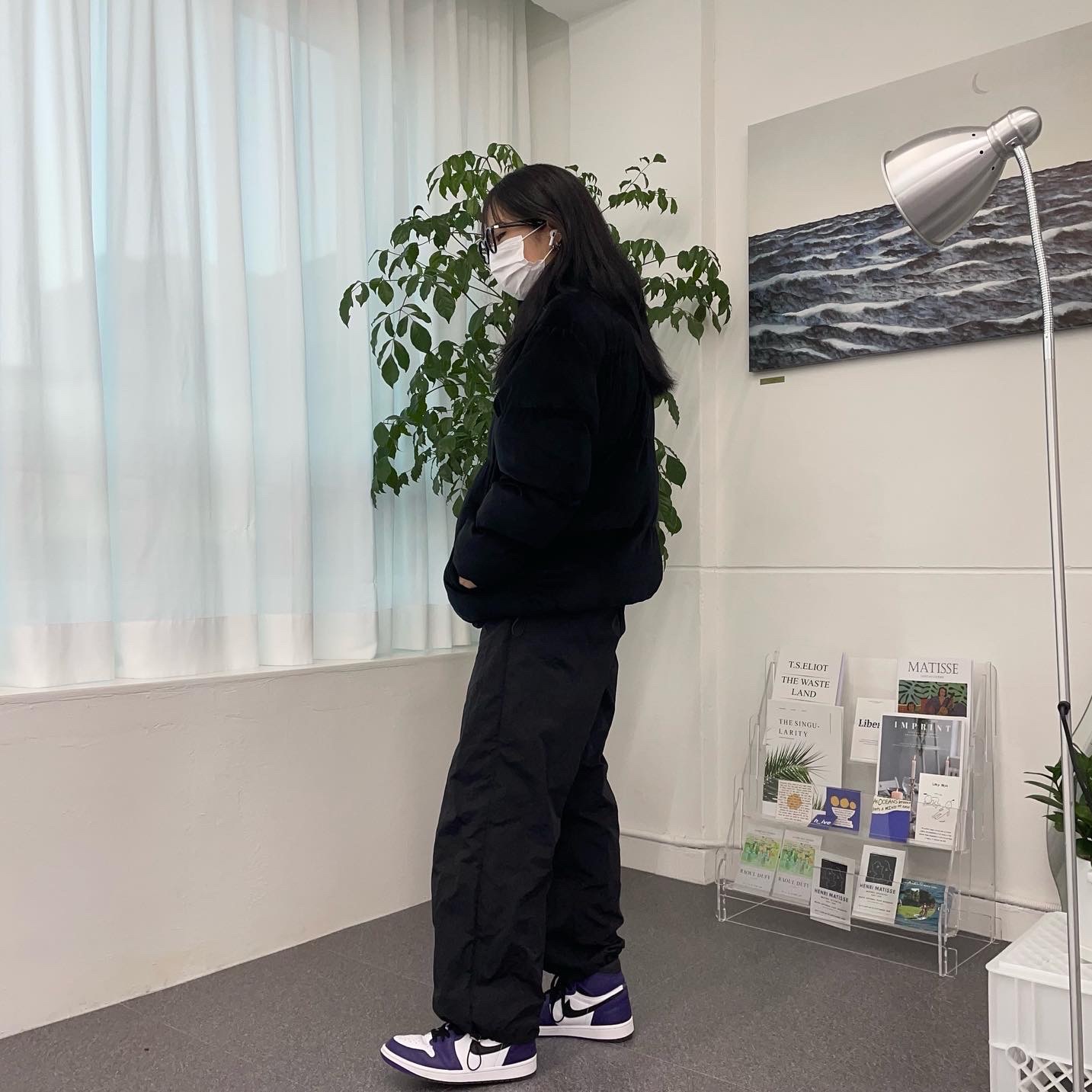 Jordan 1 Retro High OG Court Purple 2020, (GS) Jordan 1 Retro High OG Court Purple 2020 착용 스타일