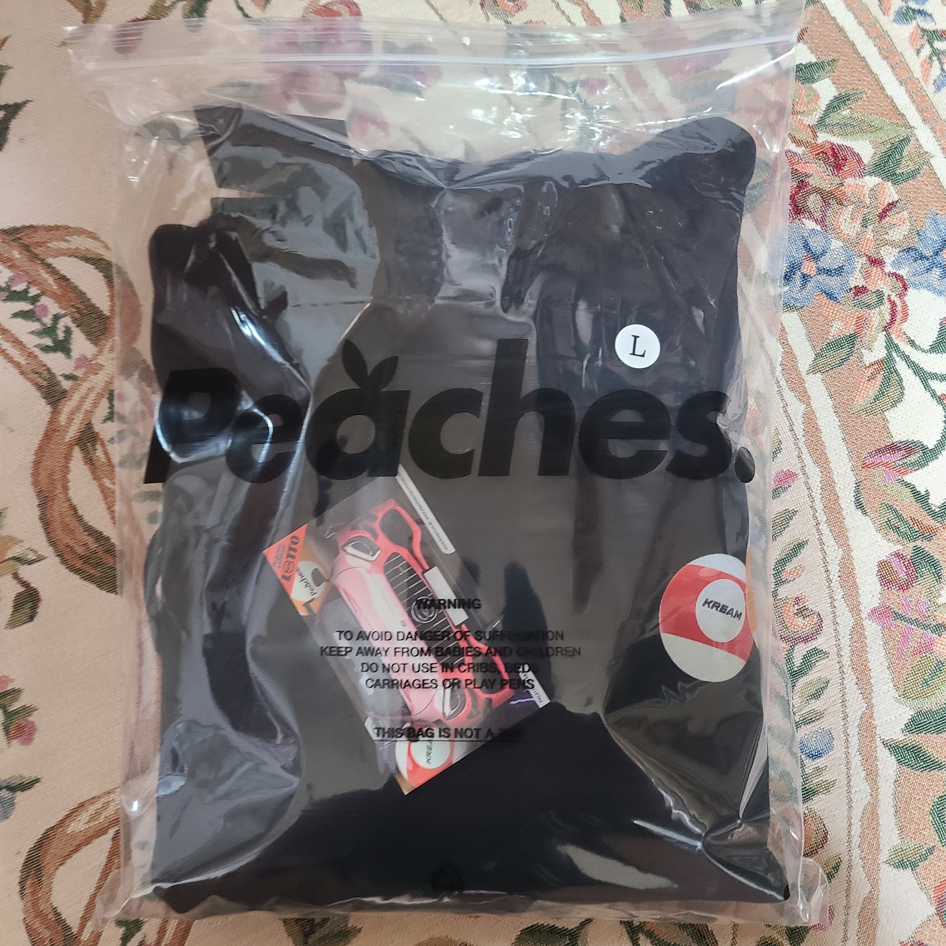 [KREAM Exclusive] Peaches. & KREAM Lotto Hoodie Black (L) 착용 스타일 - 2