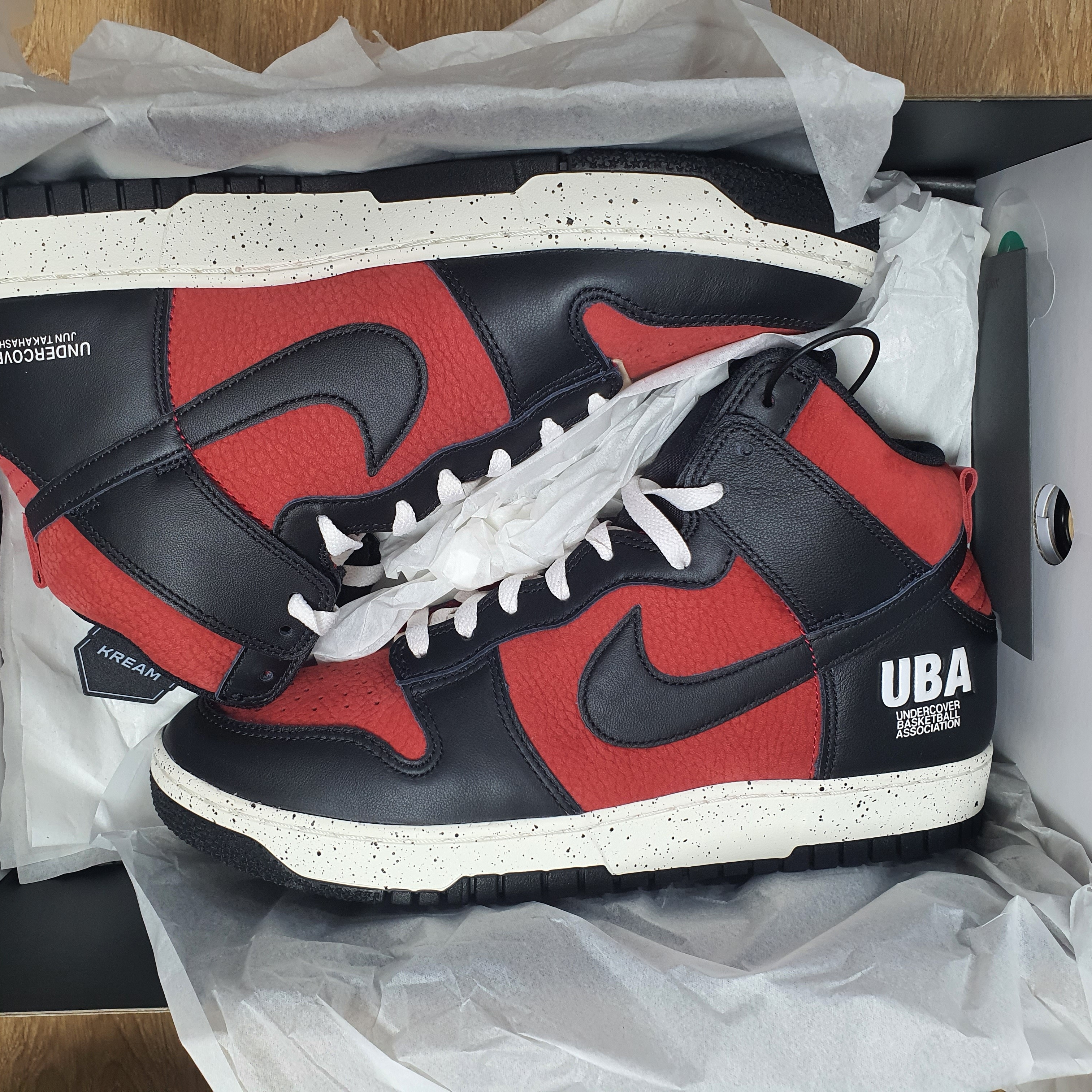 Nike x Undercover Dunk High 1985 Gym Red 착용 스타일 - 2