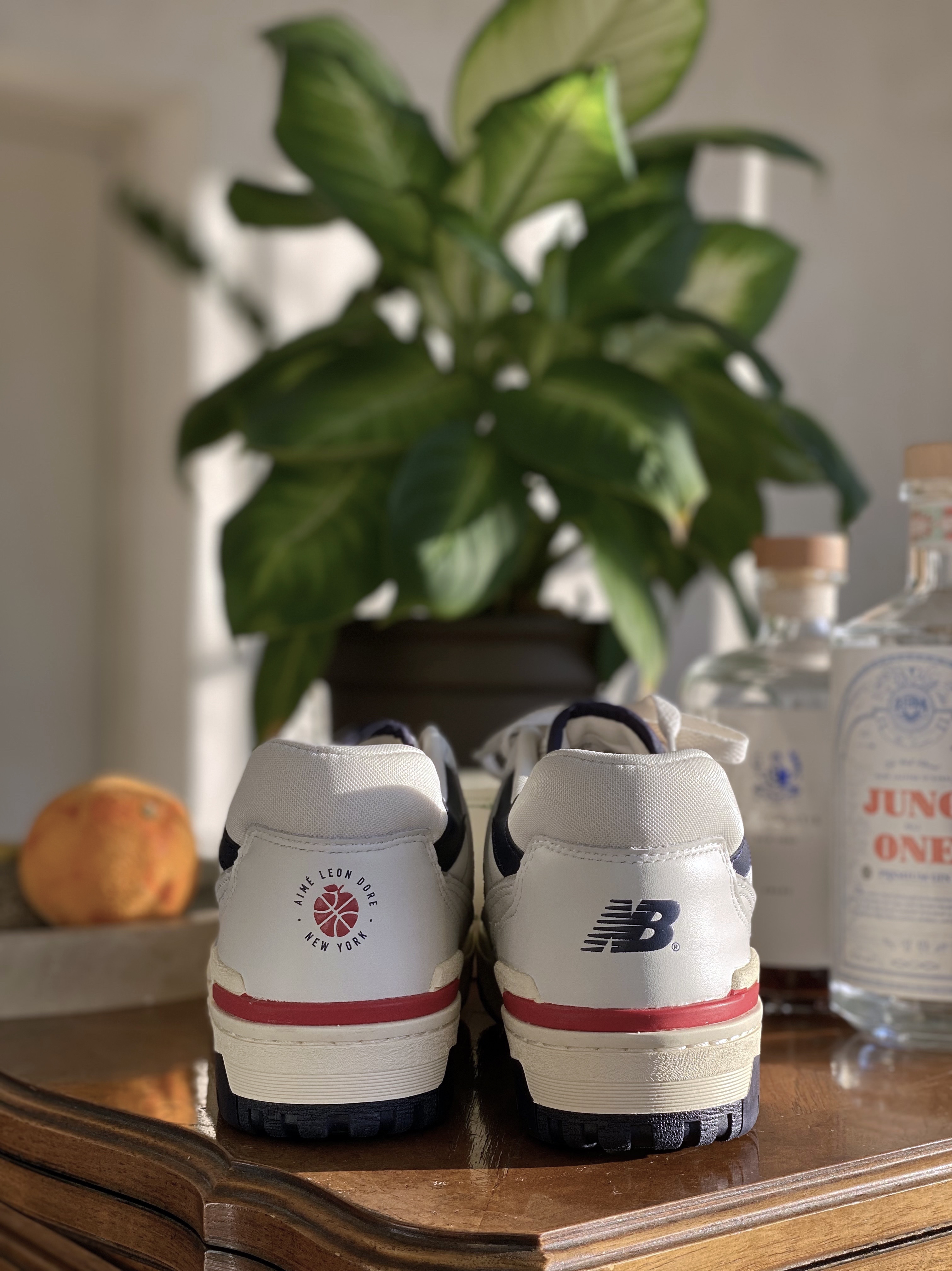 New Balance x Aime Leon Dore 550 Navy Red 착용 스타일 - 2