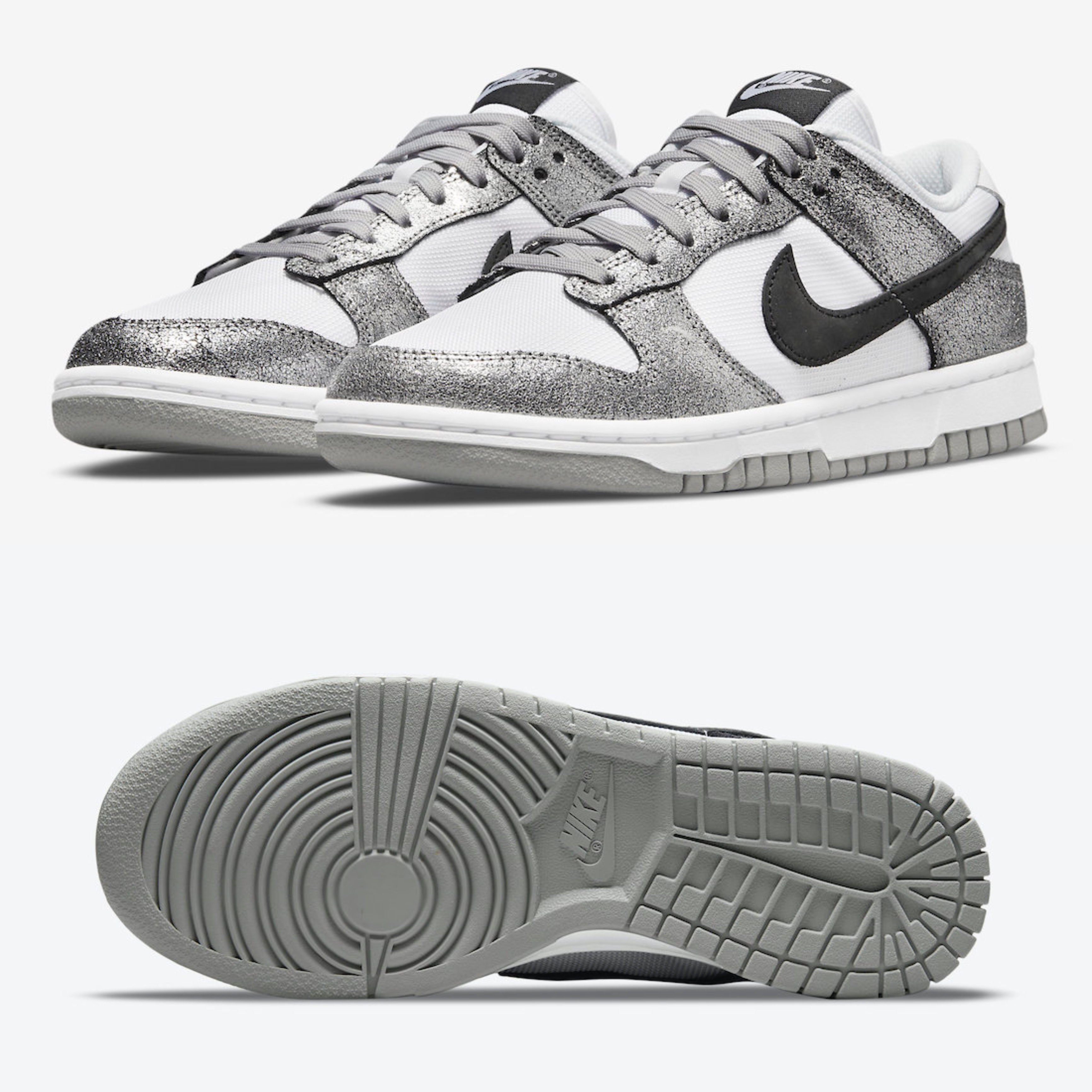 (W) Nike Dunk Low Golden Gals Metallic Silver 착용 스타일 - 2