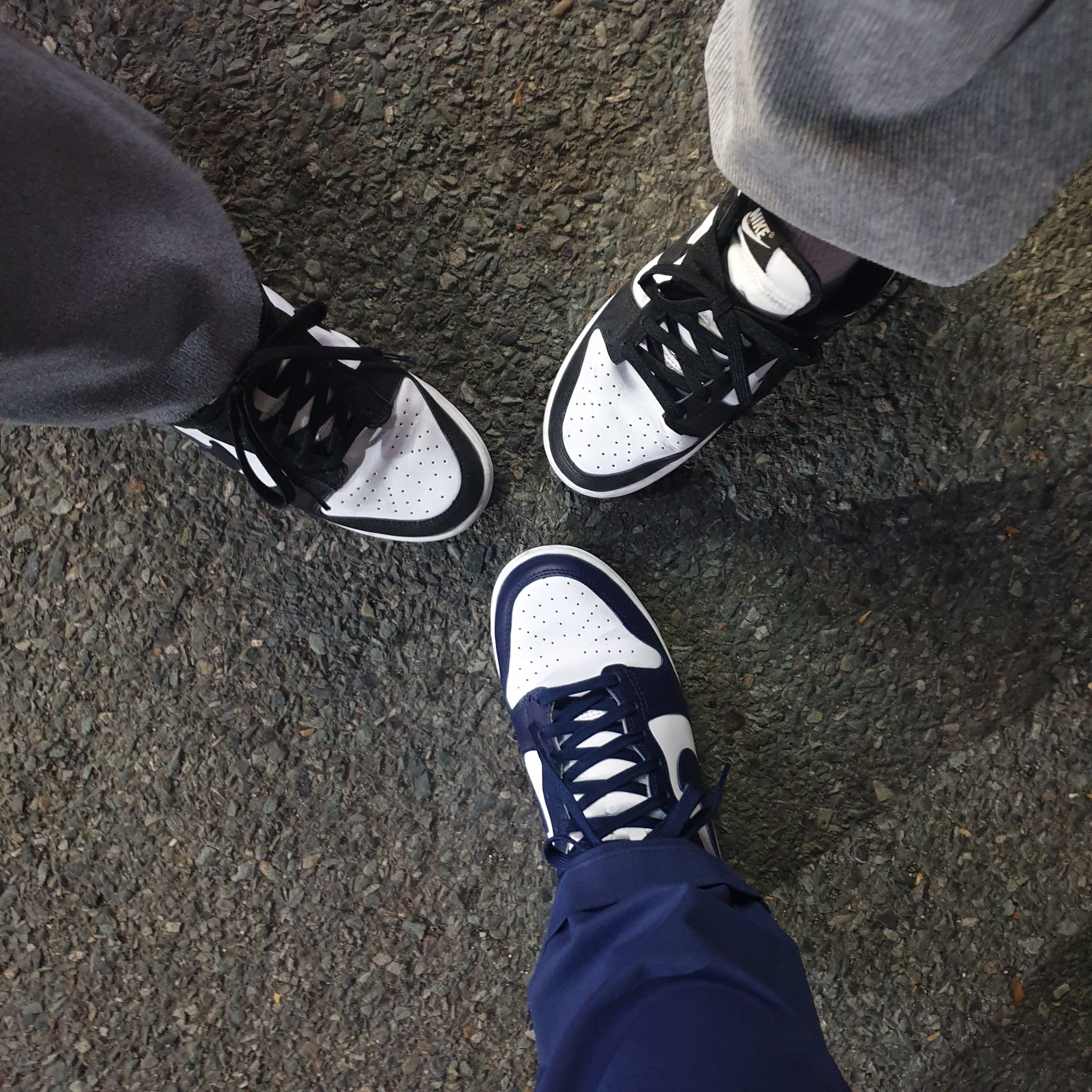 (W) Nike Dunk Low Black, Nike Dunk High Retro Championship Navy 착용 스타일