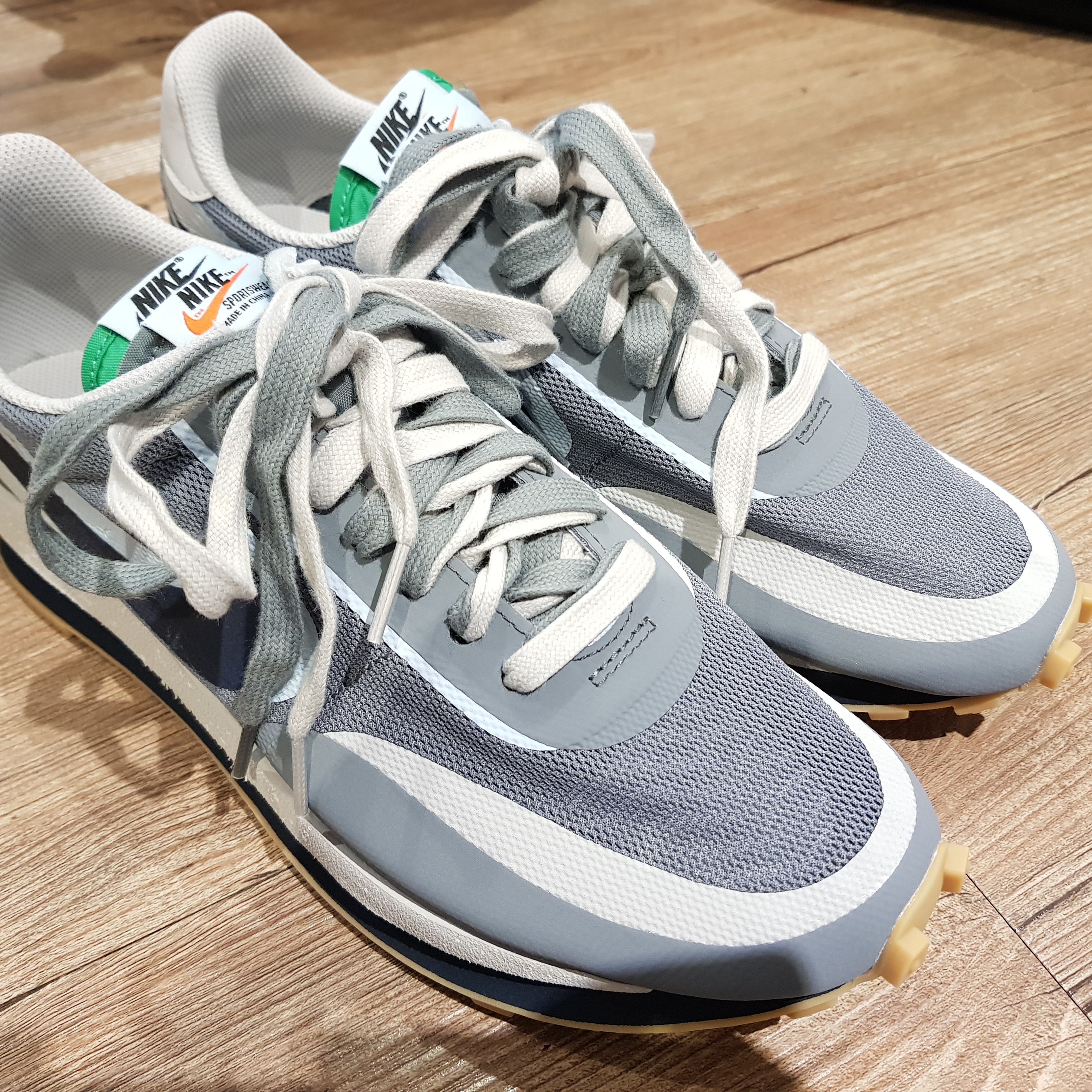Nike x Sacai x Clot LDWaffle Cool Grey 착용 스타일 - 1