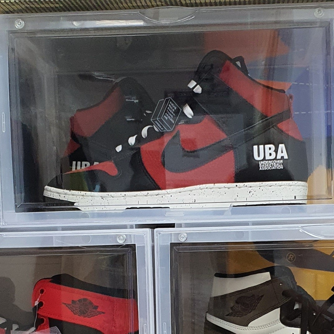 Nike x Undercover Dunk High 1985 Gym Red 착용 스타일 - 3