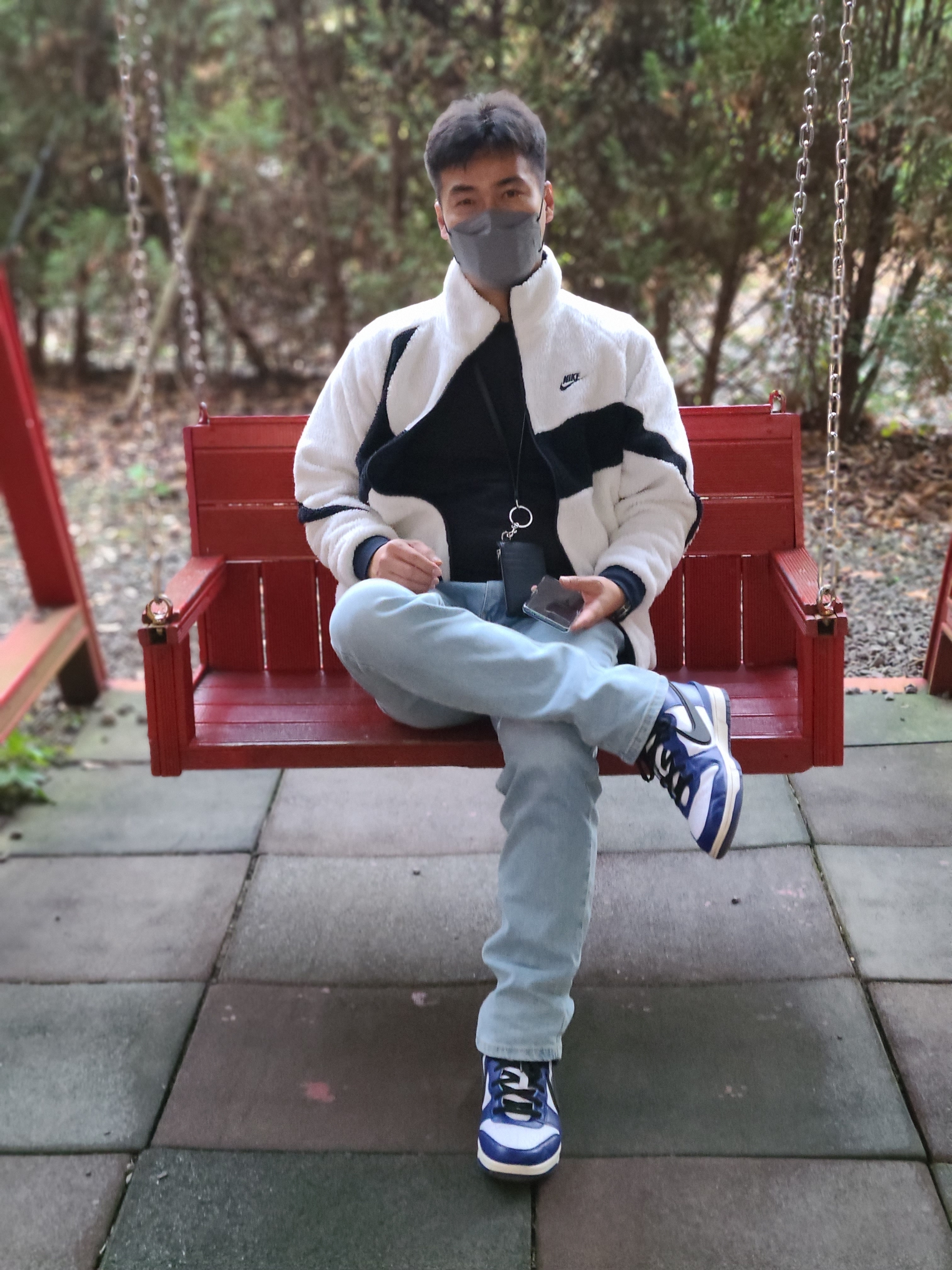 Nike x Ambush Dunk High Deep Royal Blue 착용 스타일 - 4