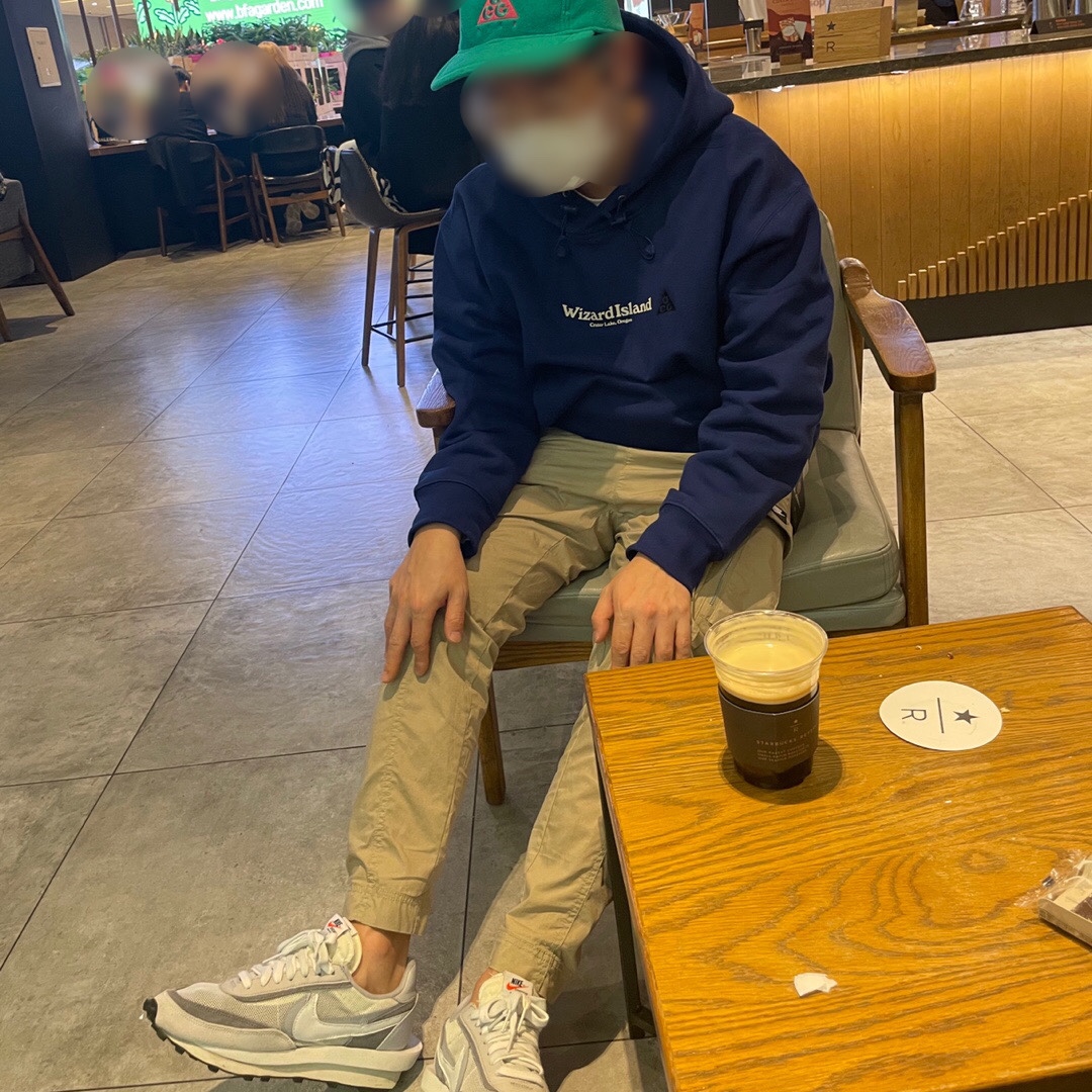 Nike NRG ACG Hoodie Wizard Blue Void - Asia, Nike x Sacai LDWaffle Summit White 착용 스타일 - 4