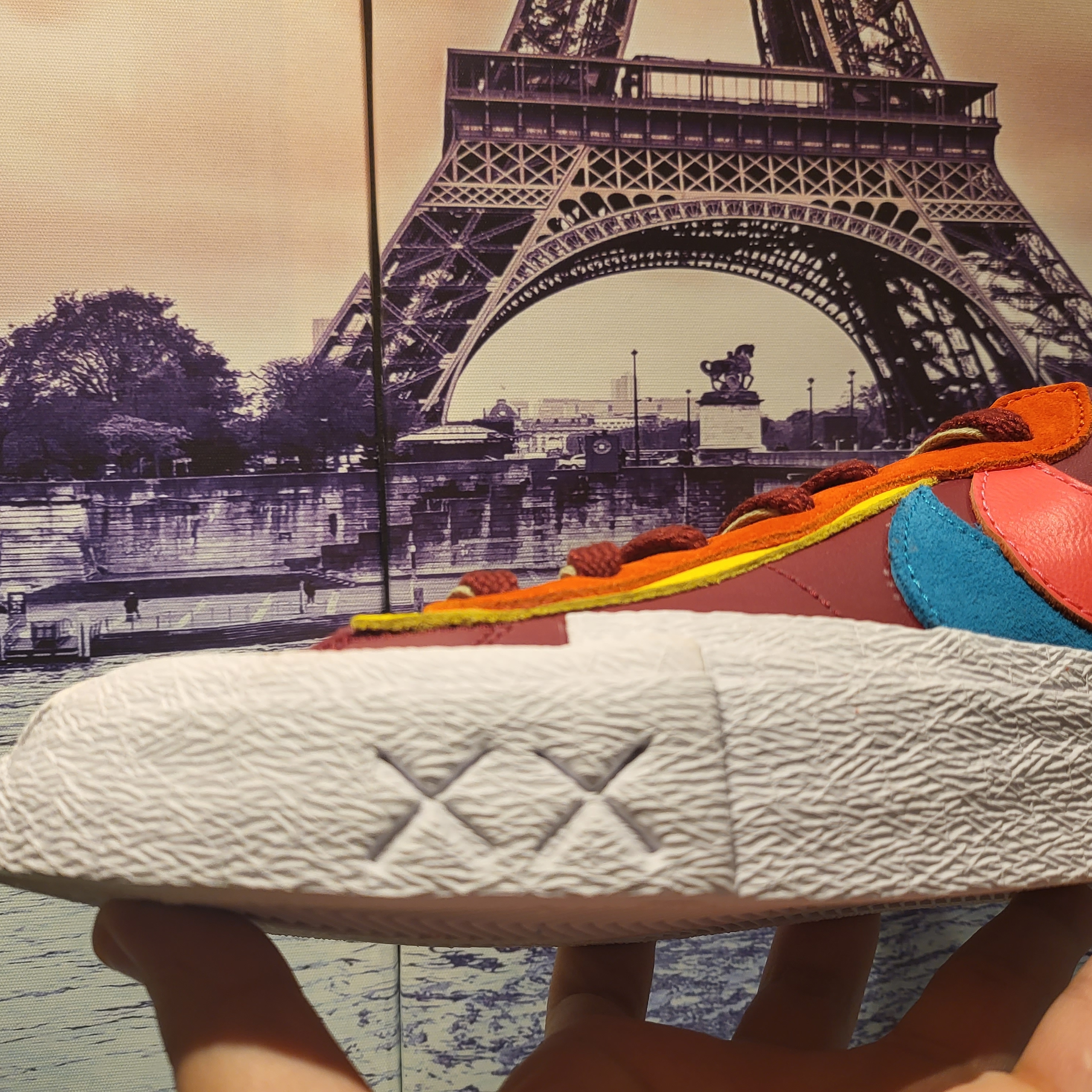 Nike x Sacai x Kaws Blazer Low Team Red 착용 스타일 - 3