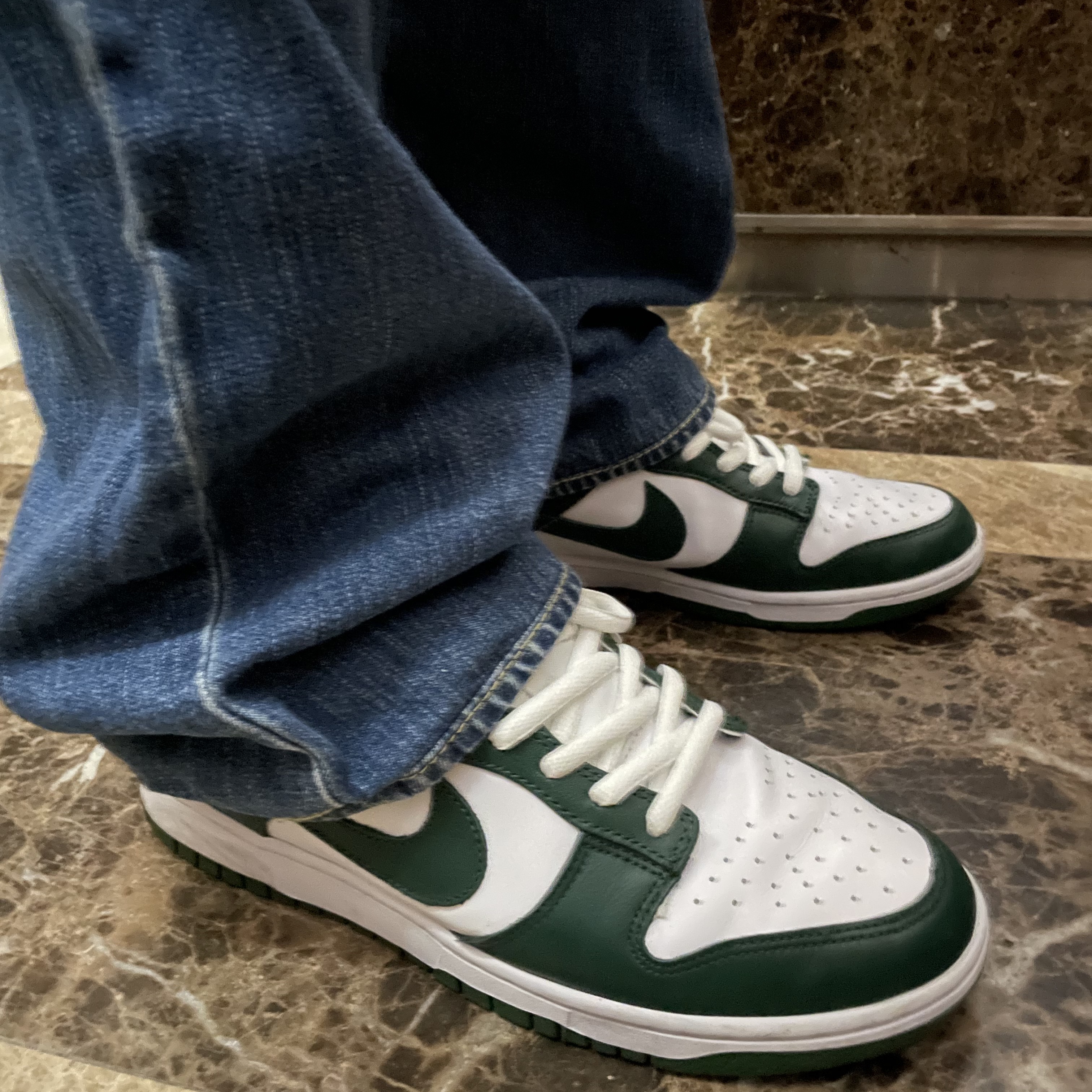 Nike Dunk Low Retro Varsity Green 착용 스타일 - 4