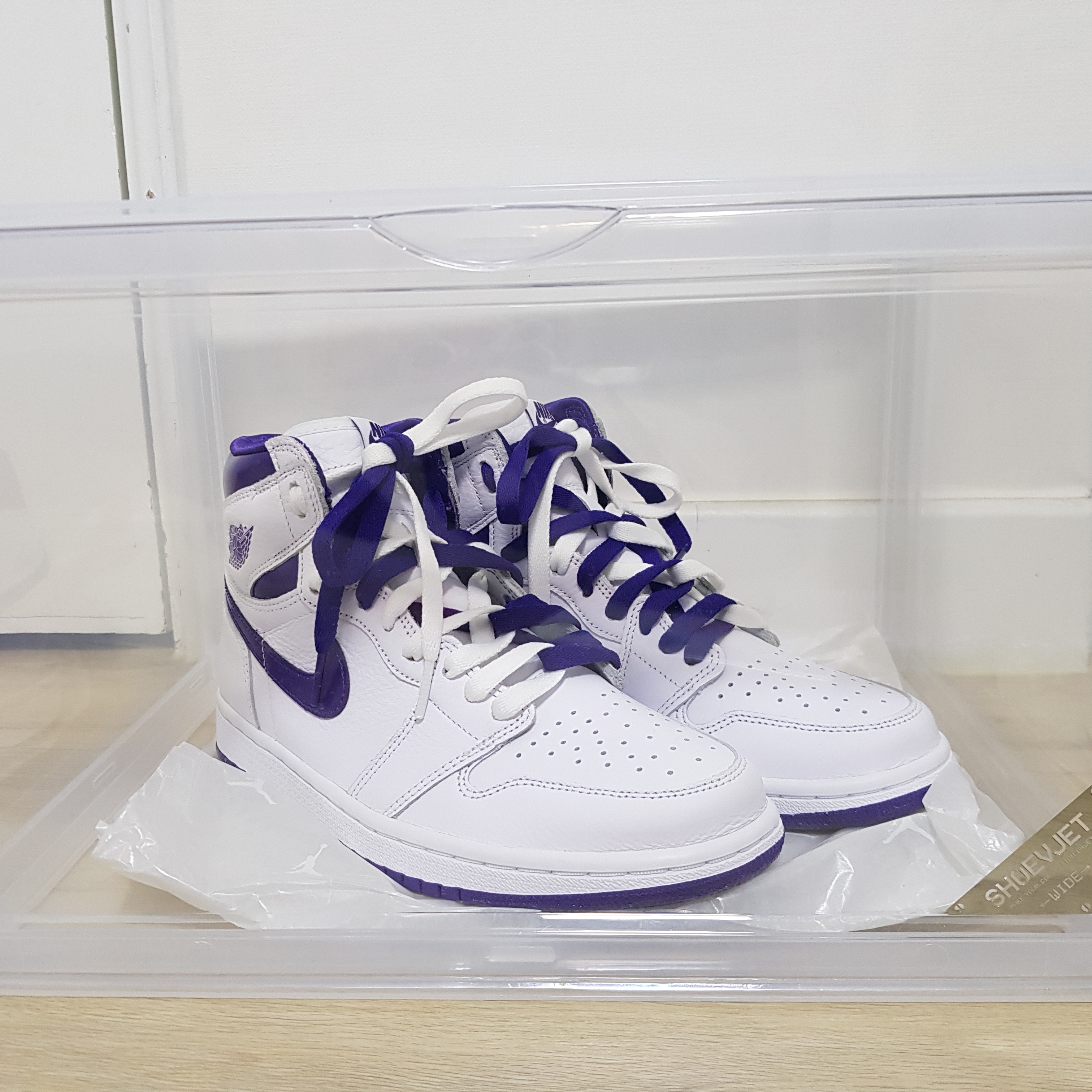(W) Jordan 1 High OG Court Purple 착용 스타일 - 1