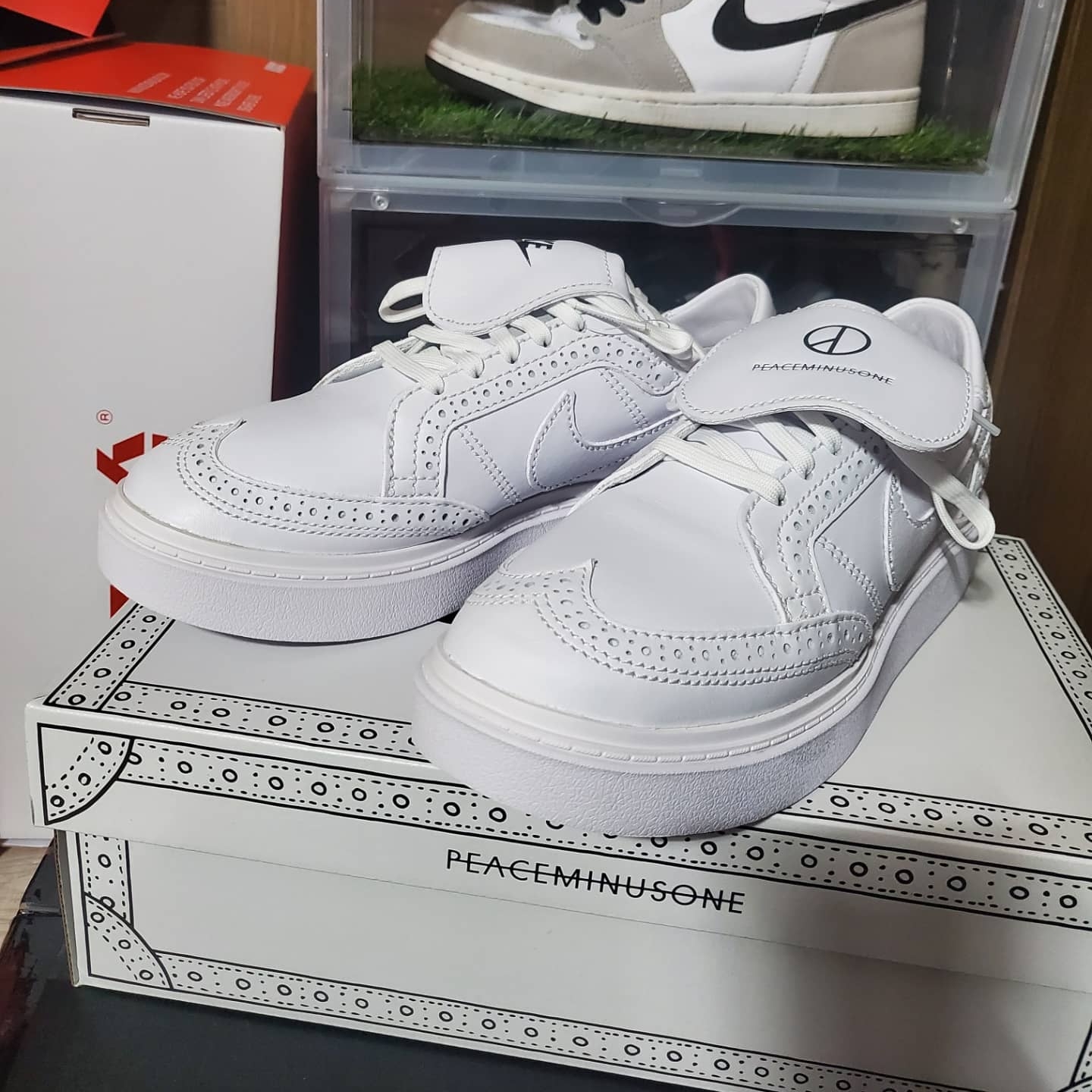 Nike x Peaceminusone Kwondo1 White 착용 스타일