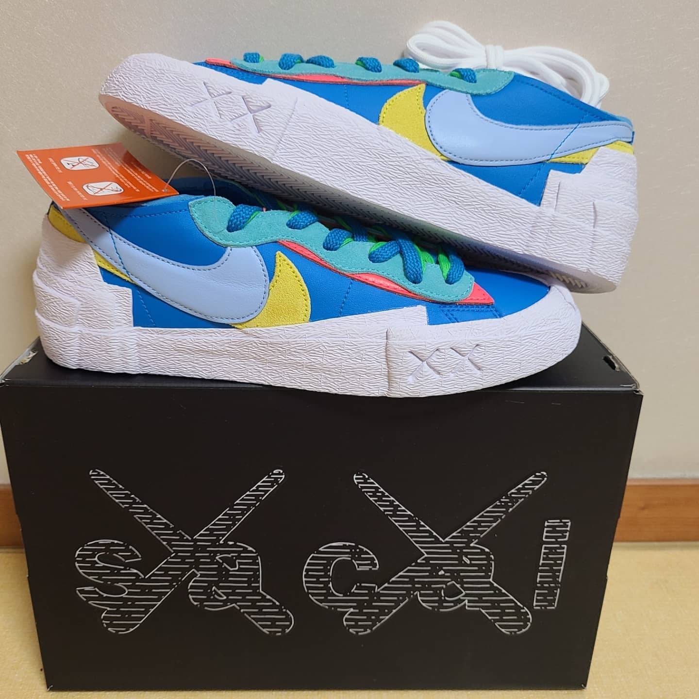 Nike x Sacai x Kaws Blazer Low Neptune Blue 착용 스타일 - 1