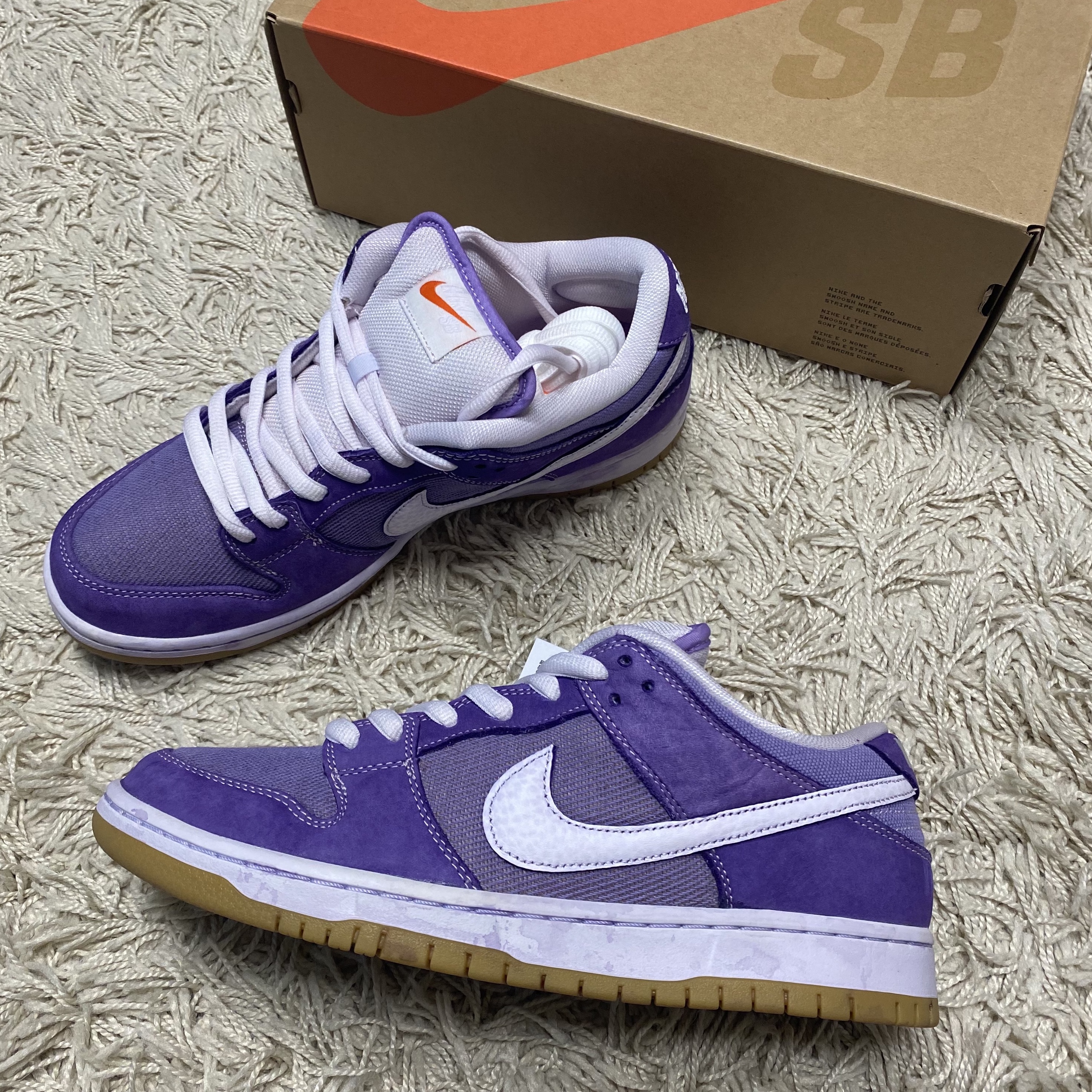 Nike SB Dunk Low Pro ISO Orange Label Lilac 착용 스타일