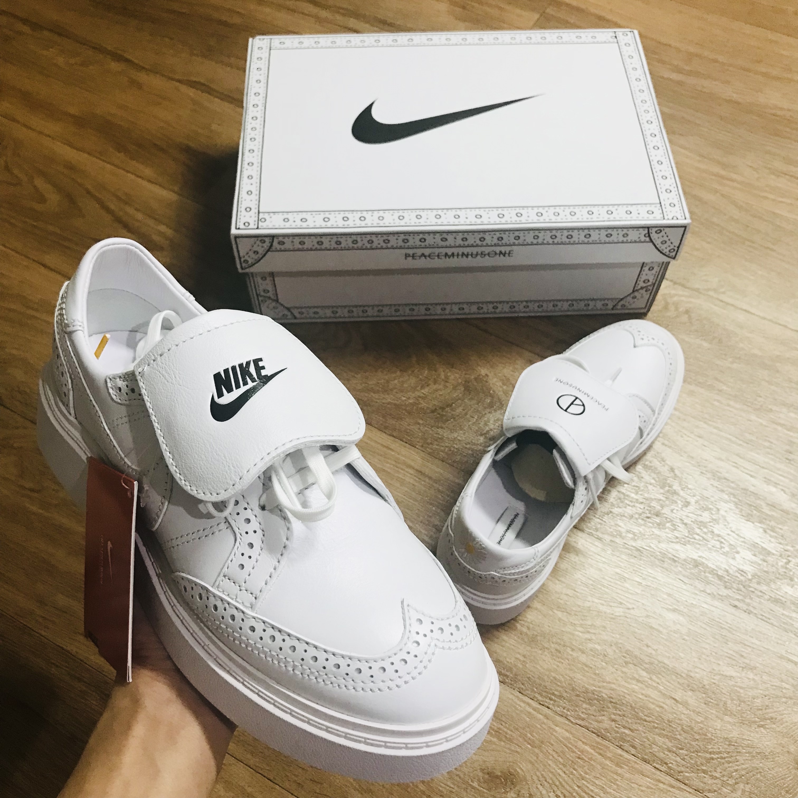 Nike x Peaceminusone Kwondo1 White 착용 스타일