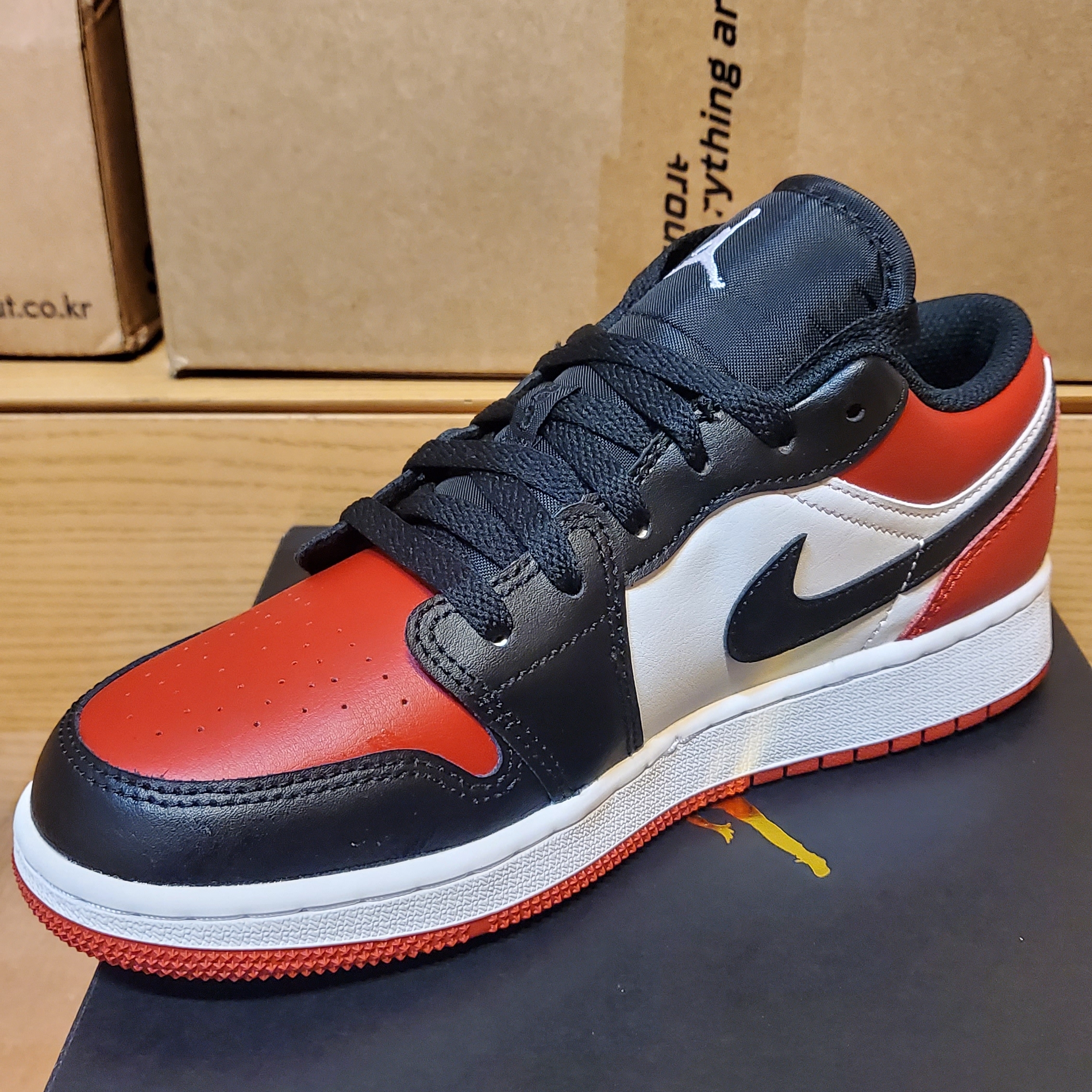 (GS) Jordan 1 Low Bred Toe 착용 스타일