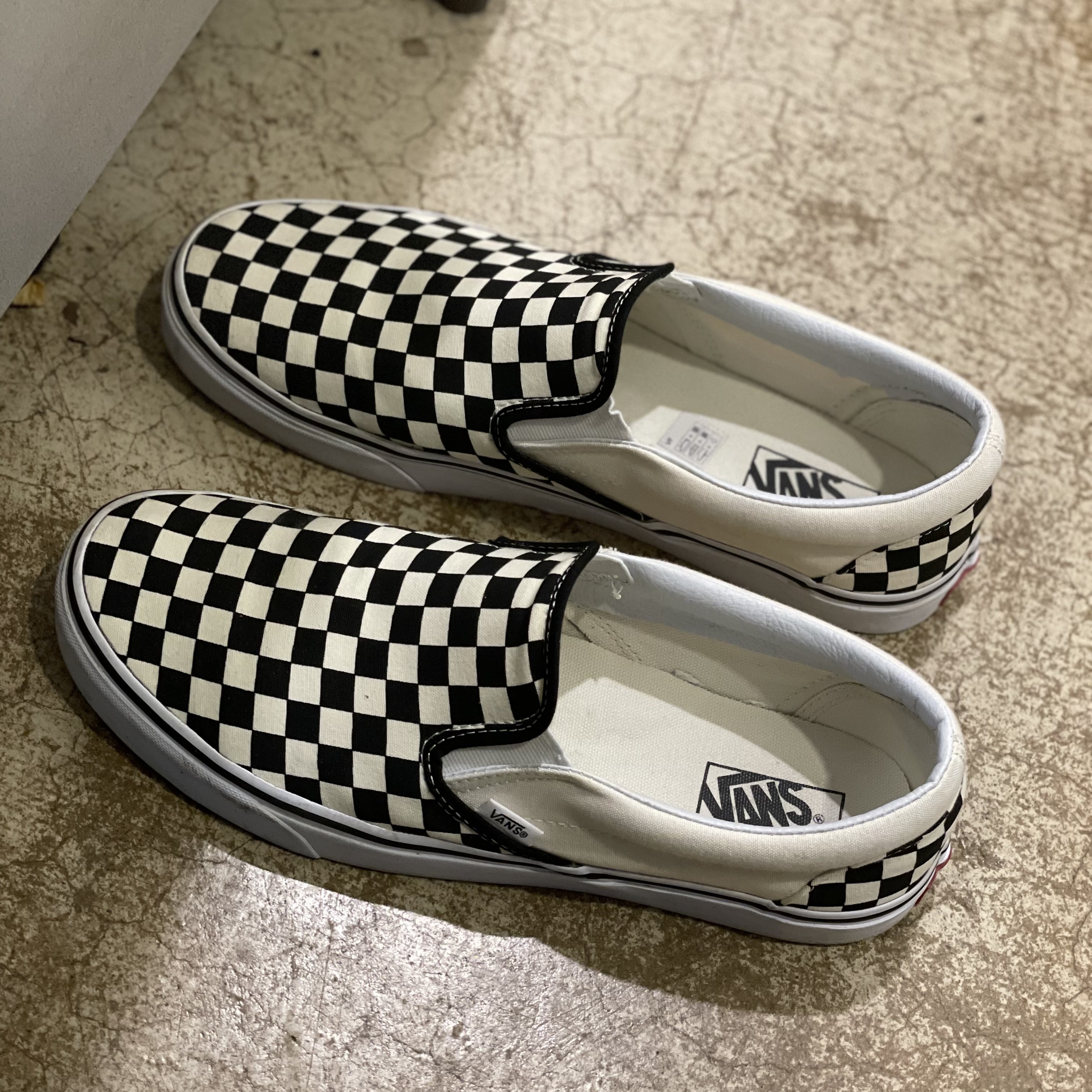Vans Slip-On Checkerboard 착용 스타일
