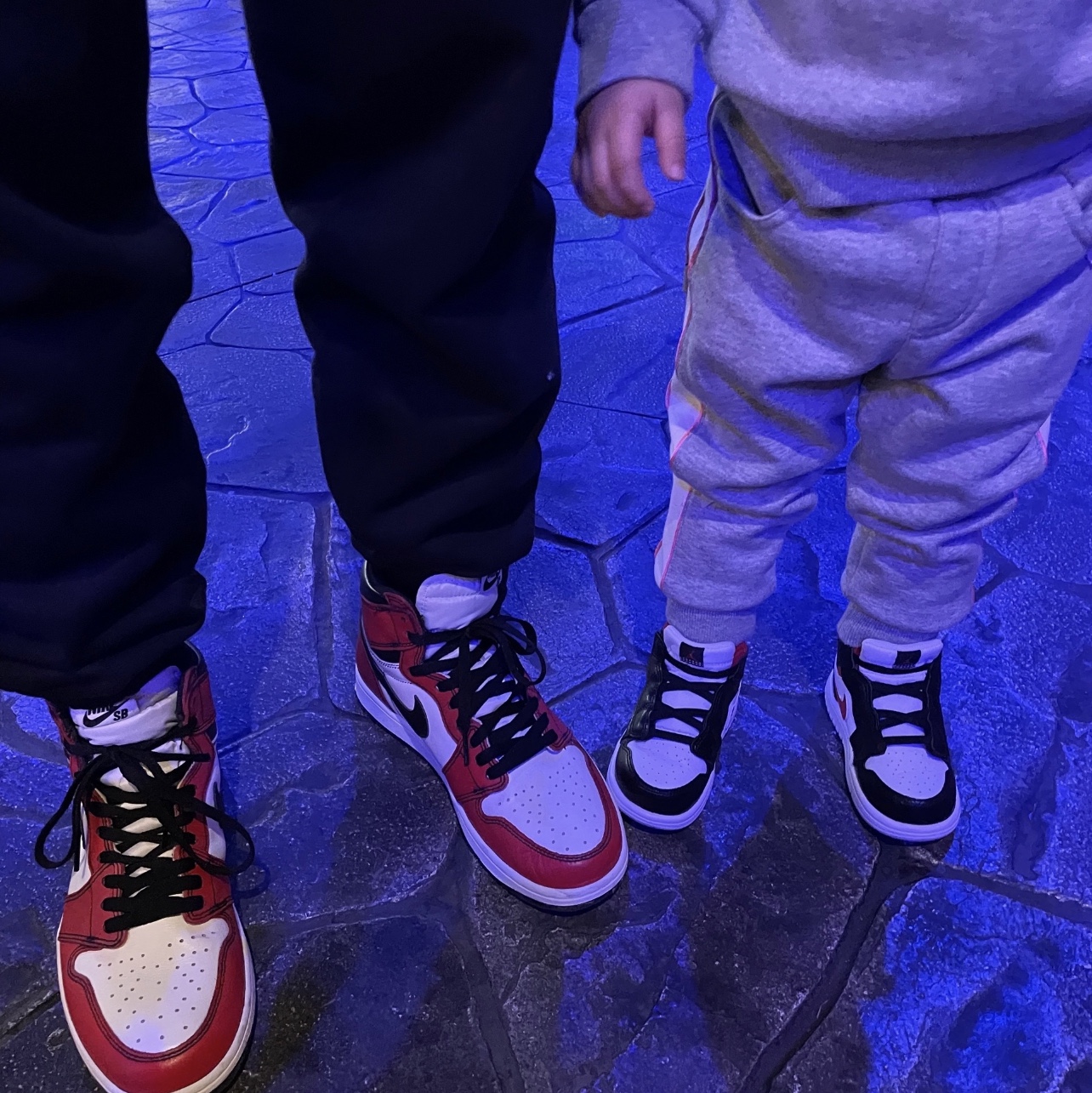 Jordan 1 Retro High OG Defiant SB LA to Chicago, (TD) Jordan 1 Mid Alt Gym Red Black White 착용 스타일