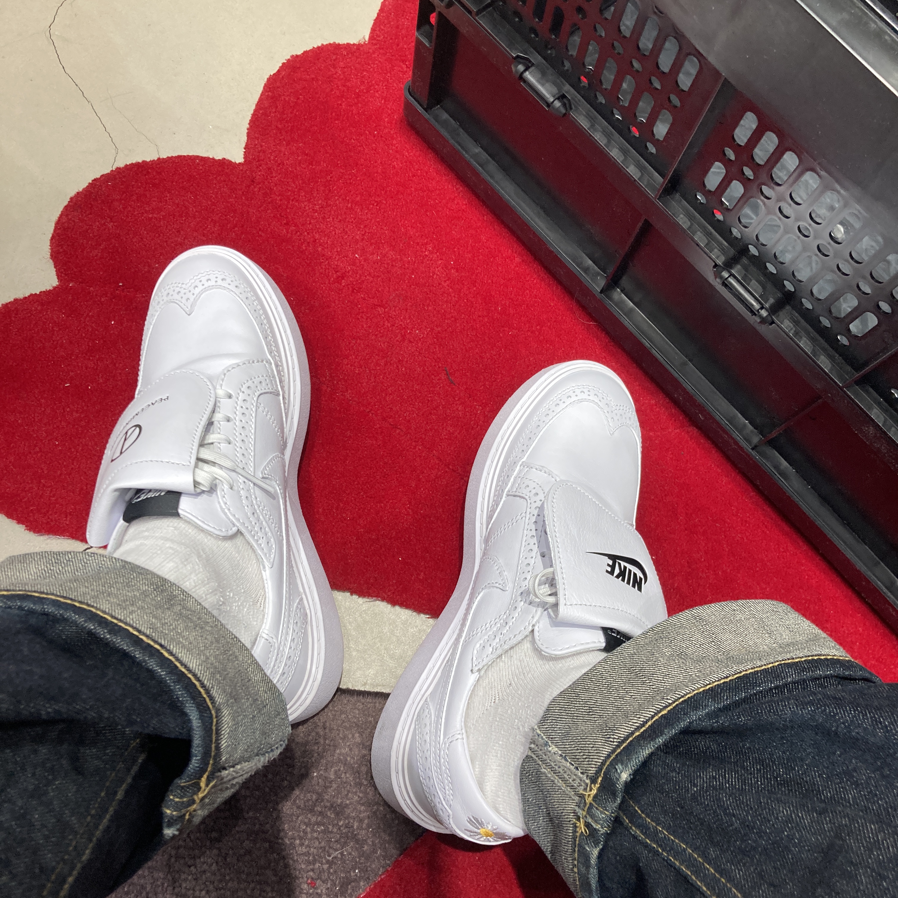 Nike x Peaceminusone Kwondo1 White 착용 스타일 - 1