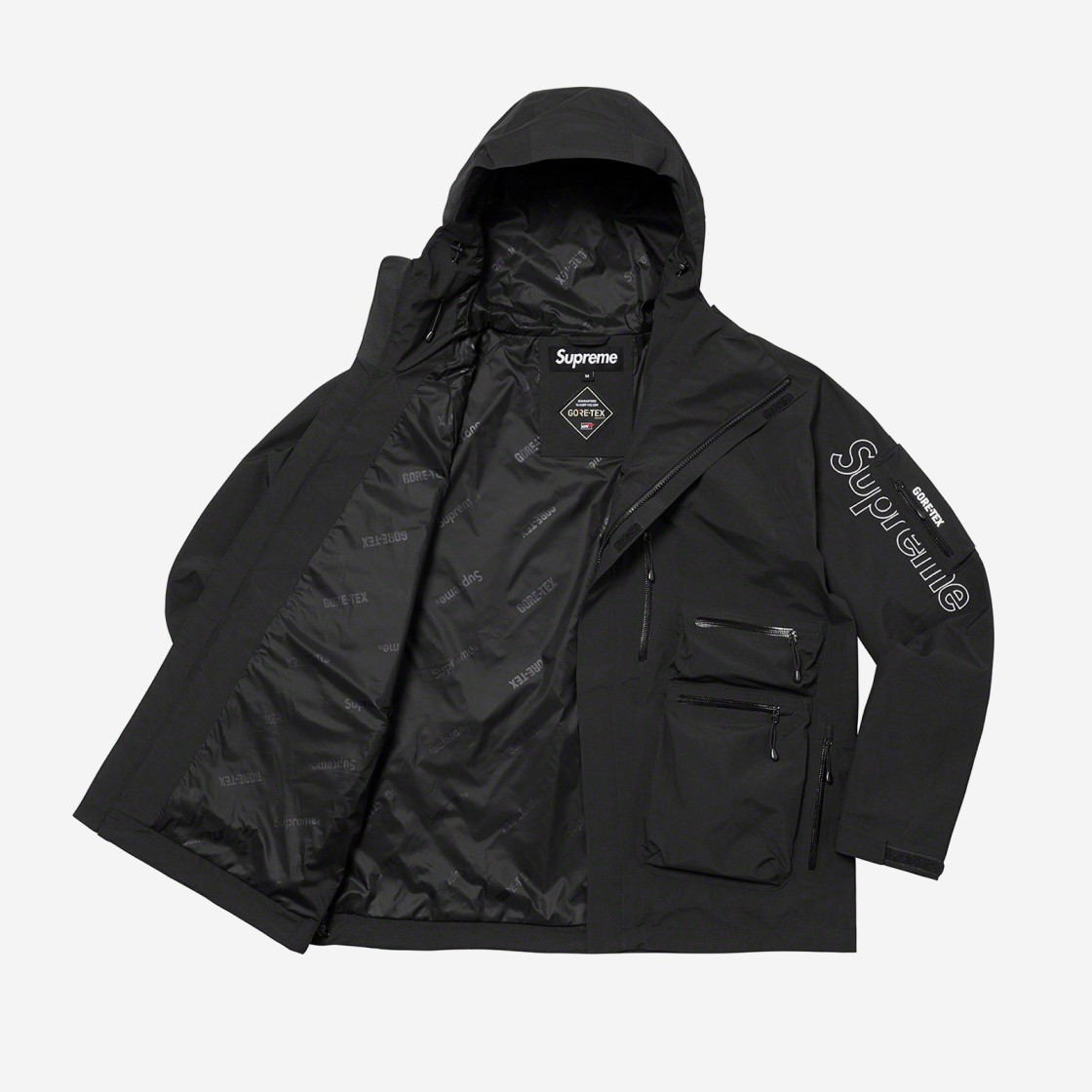 Supreme Gore-Tex Tech Shell Jacket Black - 21FW 상세 이미지 2