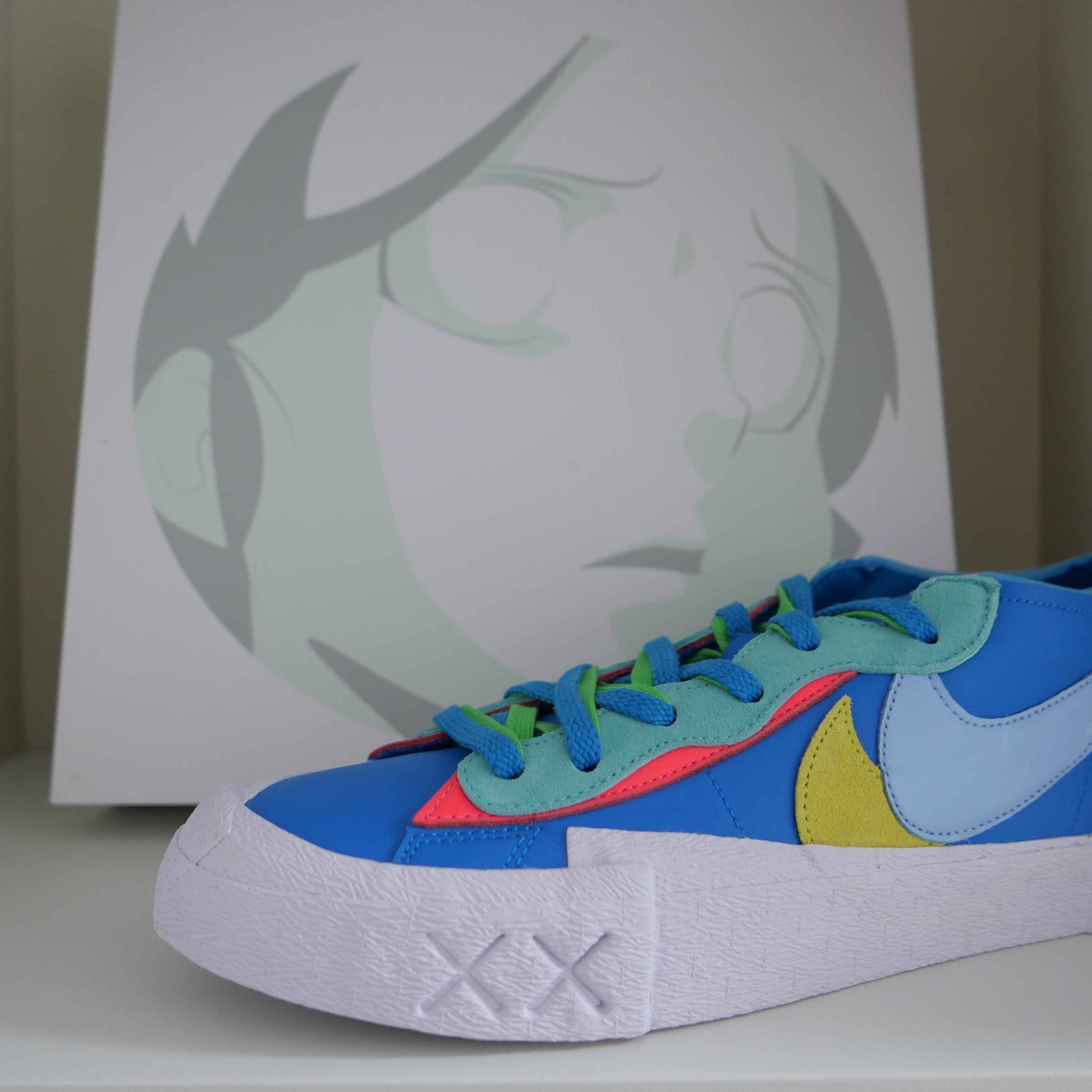 Nike x Sacai x Kaws Blazer Low Neptune Blue 착용 스타일