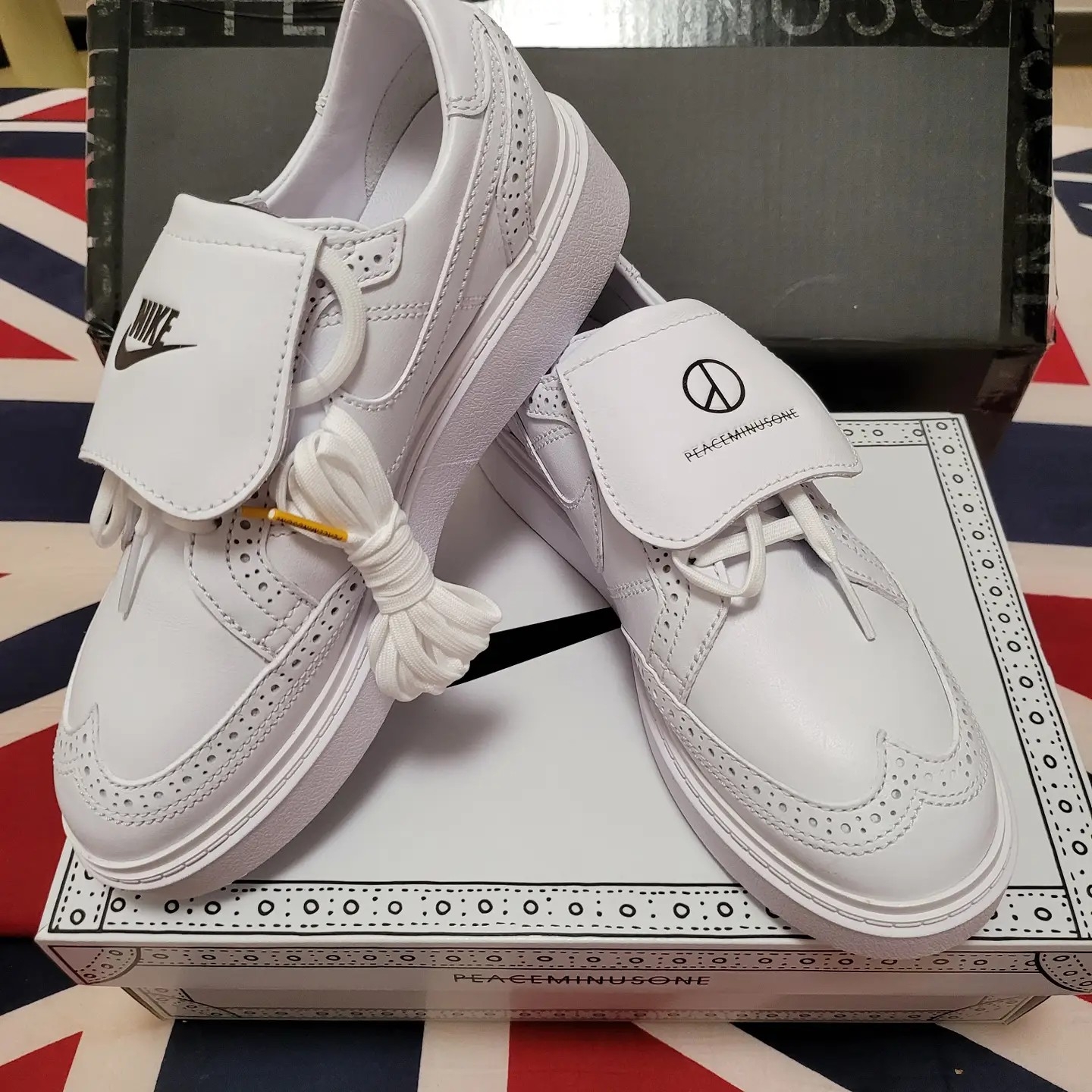 Nike x Peaceminusone Kwondo1 White 착용 스타일 - 1