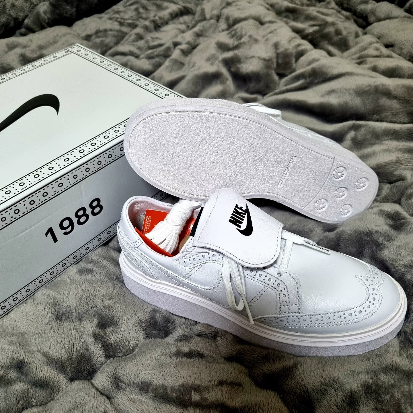 Nike x Peaceminusone Kwondo1 White 착용 스타일 - 3