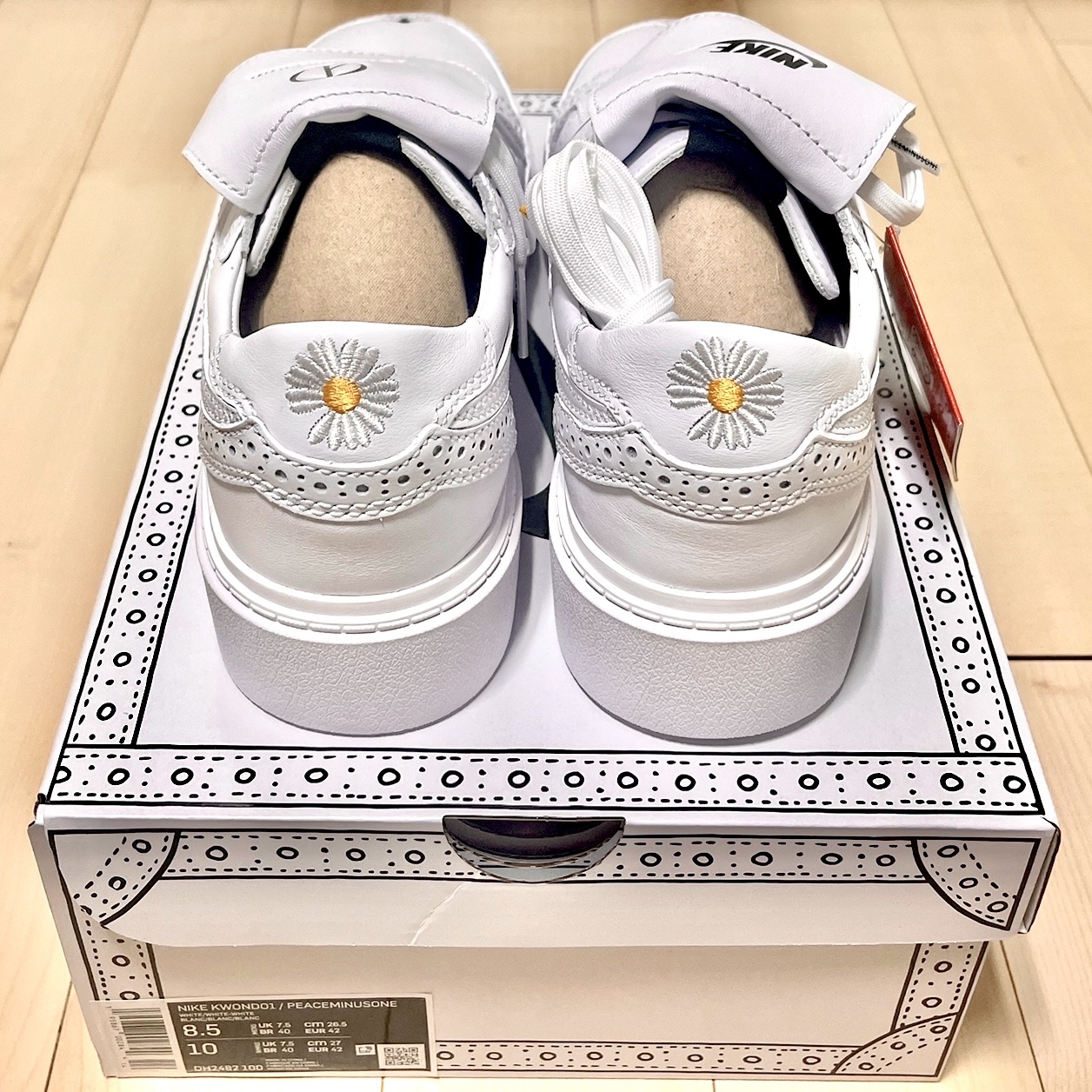 Nike x Peaceminusone Kwondo1 White 착용 스타일 - 3