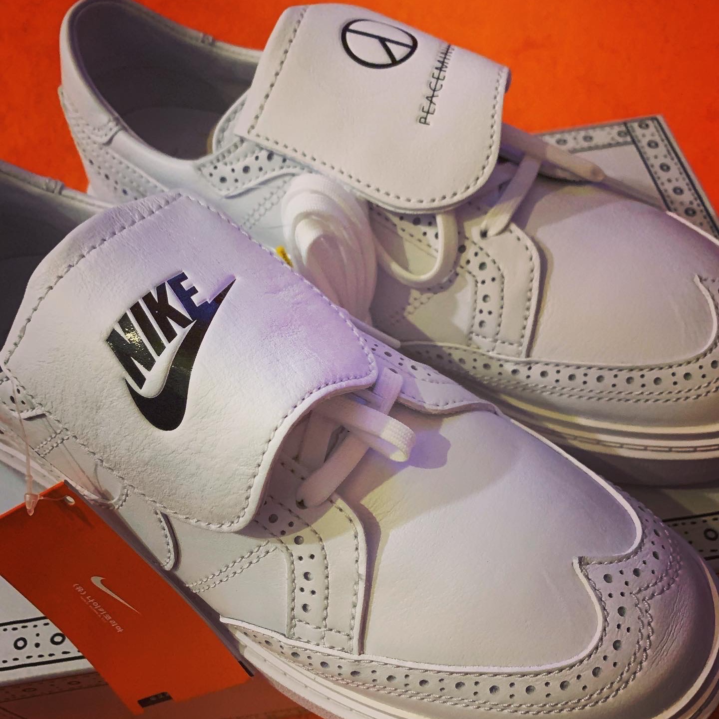 Nike x Peaceminusone Kwondo1 White 착용 스타일 - 5