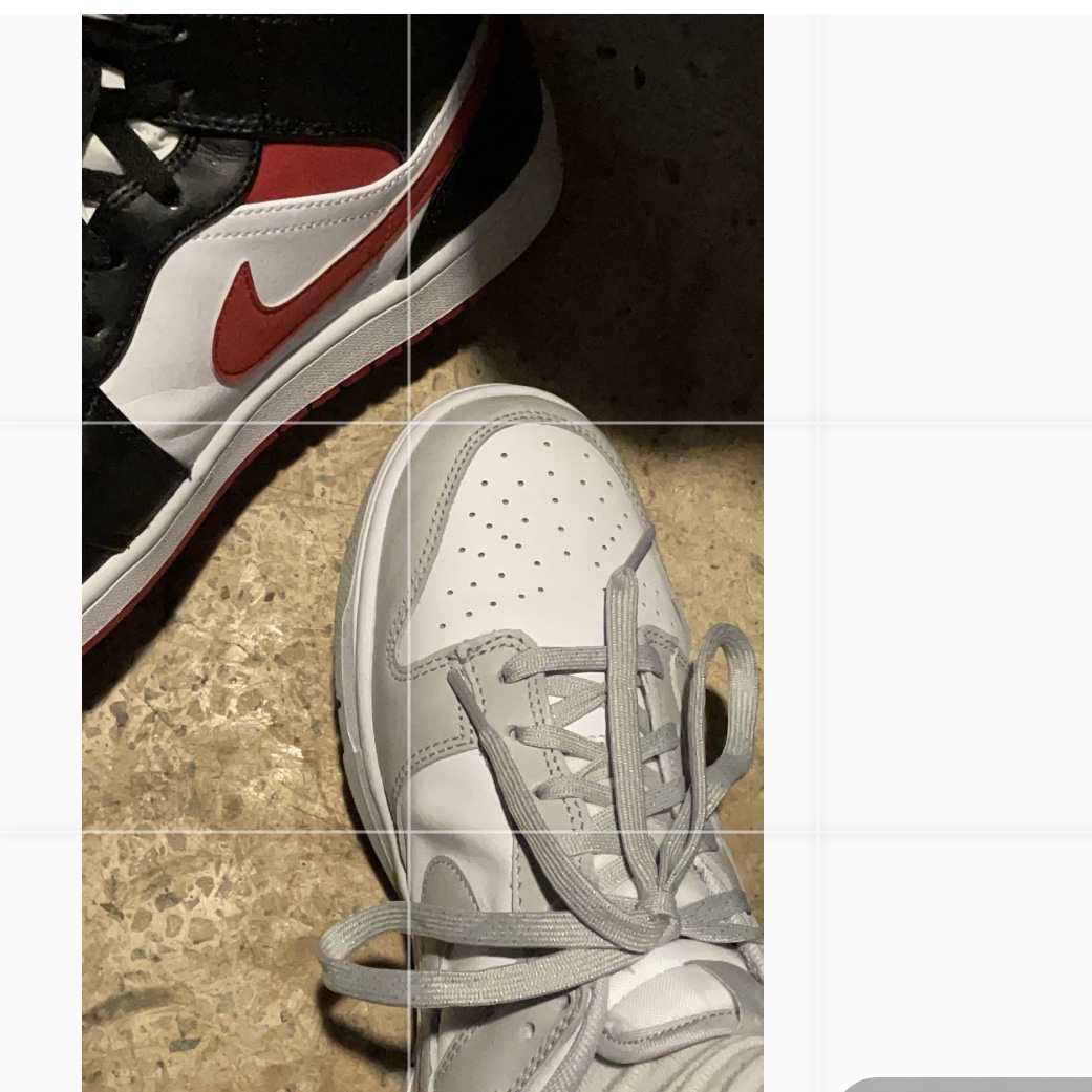 Nike Dunk Low Retro Grey Fog, Jordan 1 Mid Gym Red Black White 착용 스타일
