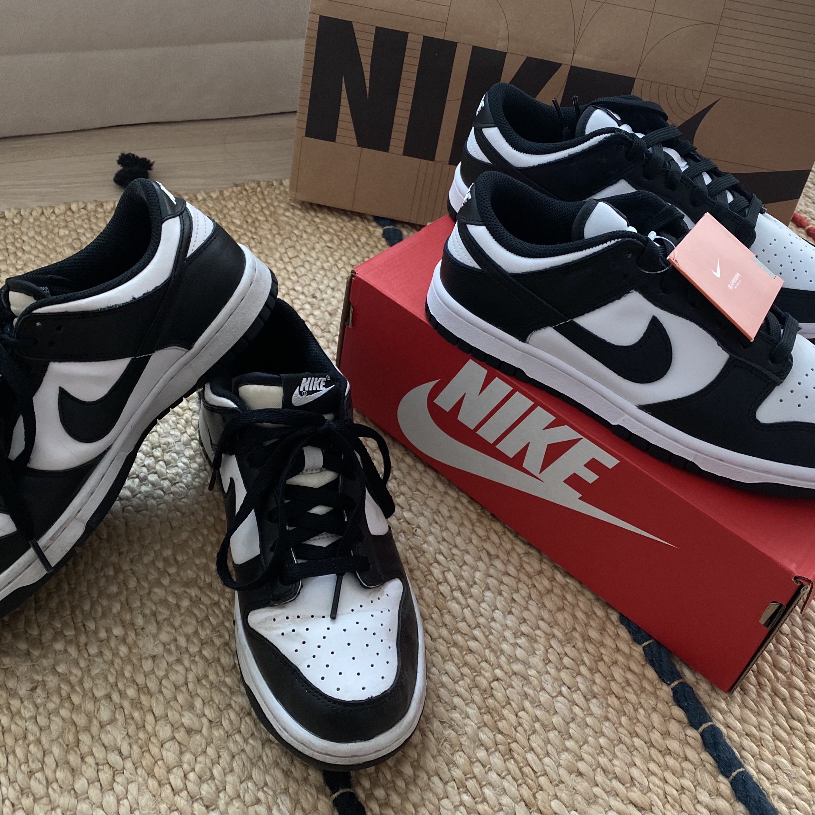 (GS) Nike Dunk Low Black, (W) Nike Dunk Low Black 착용 스타일