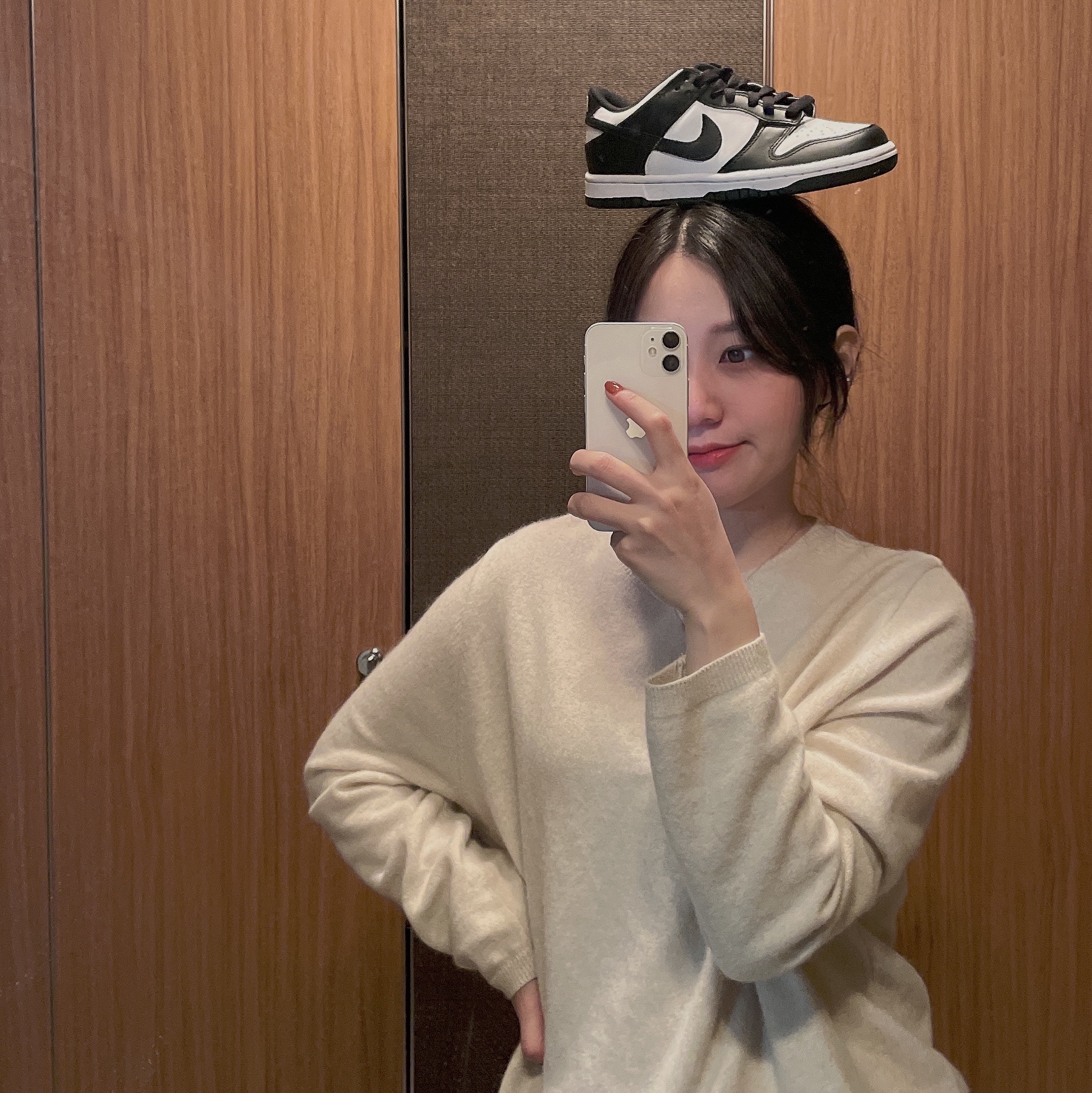 Nike Dunk Low Retro Black, (W) Nike Dunk Low Black 착용 스타일