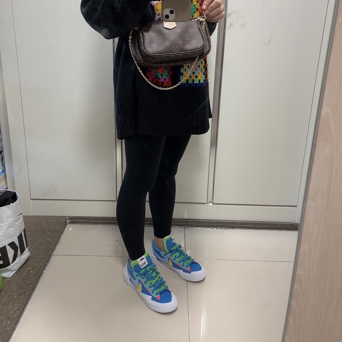 Nike x Sacai x Kaws Blazer Low Neptune Blue 착용 스타일