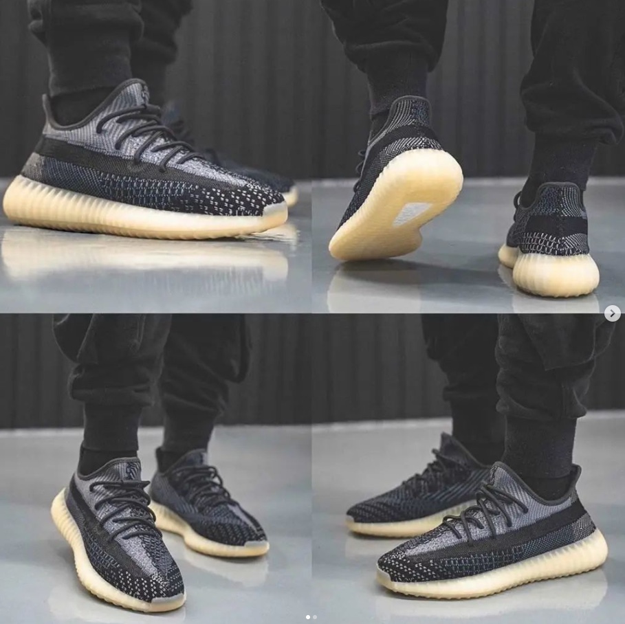 Adidas Yeezy Boost 350 V2 Carbon 착용 스타일 - 4