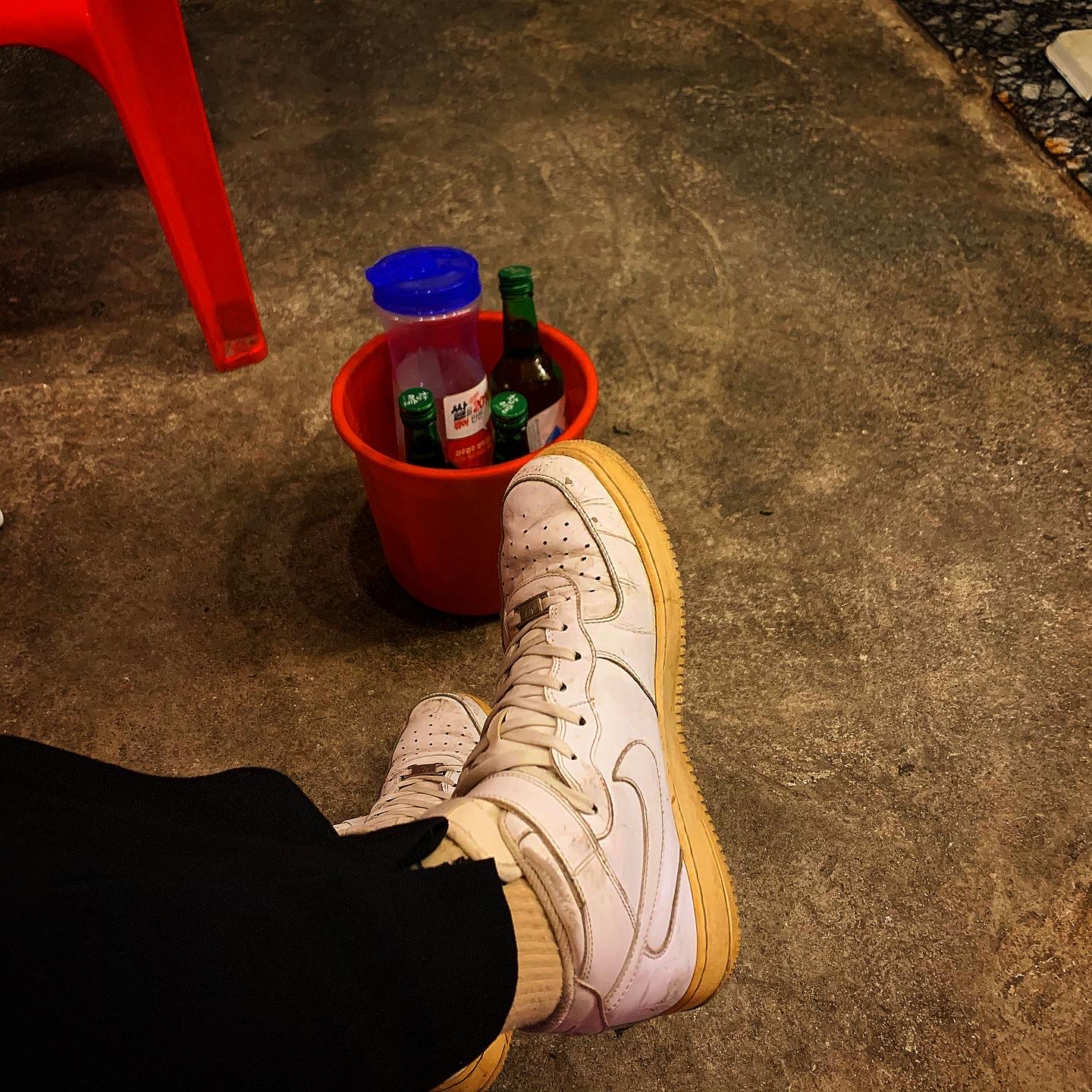 Nike Air Force 1 Mid '07 White 착용 스타일