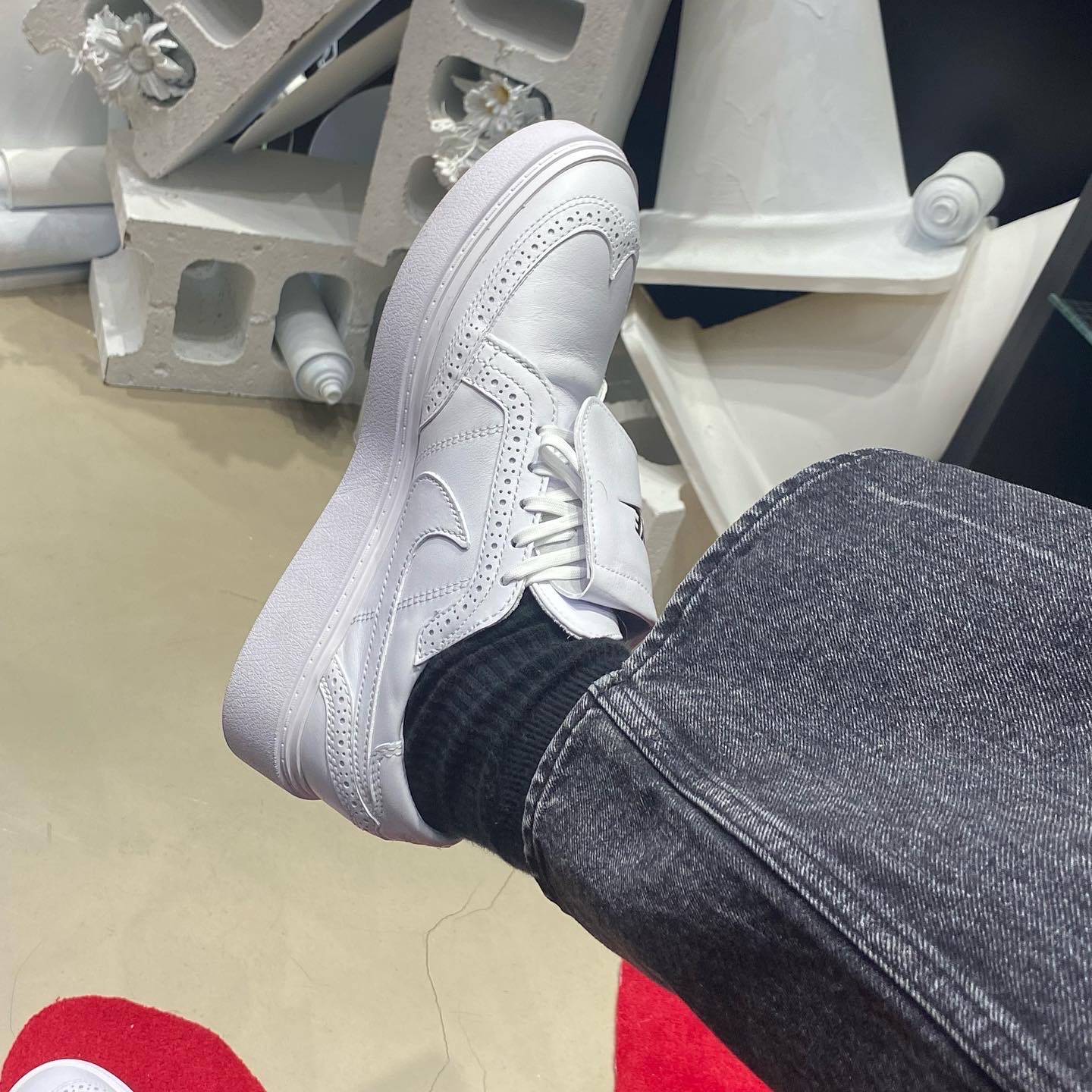 Nike x Peaceminusone Kwondo1 White 착용 스타일