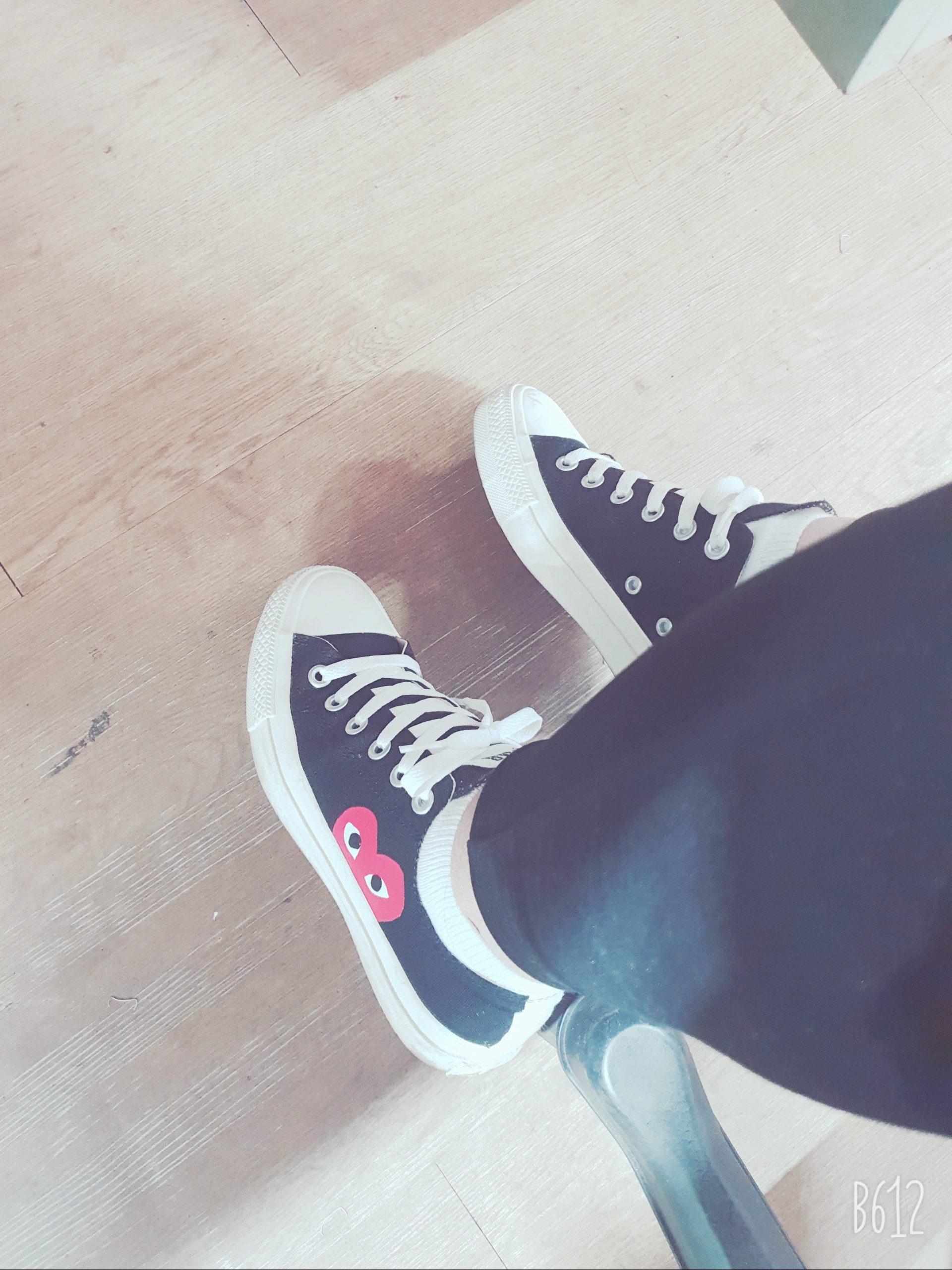 Converse x Play Comme des Garcons Chuck 70 Ox Black 착용 스타일