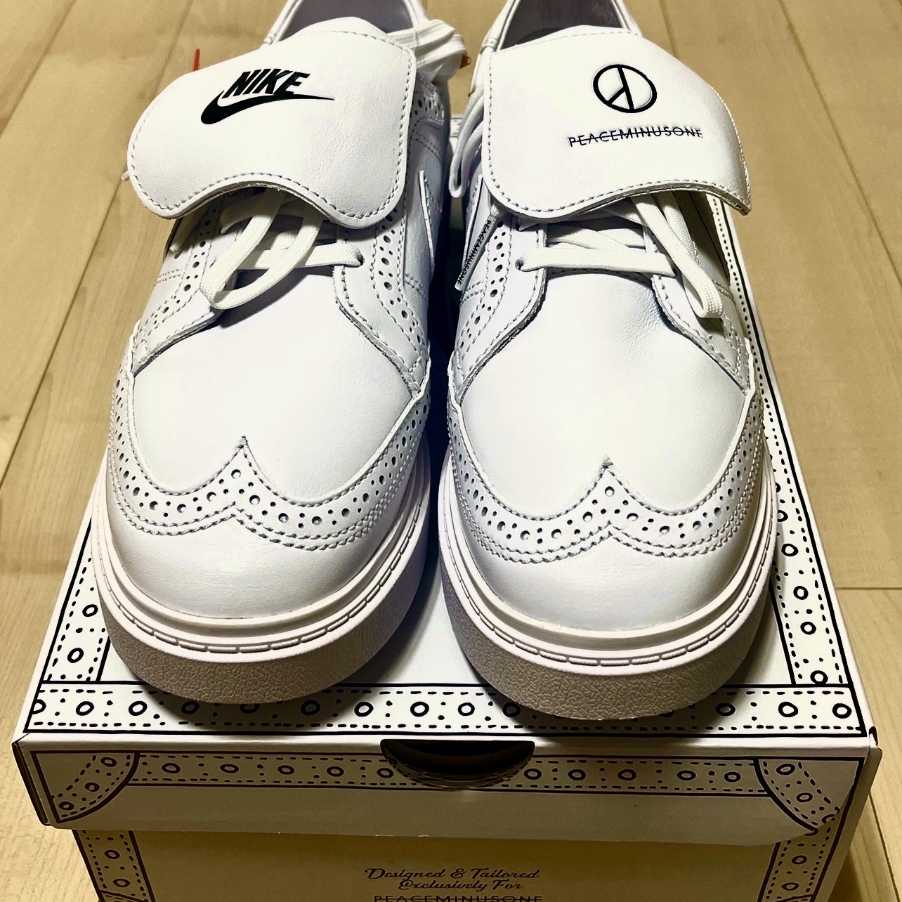 Nike x Peaceminusone Kwondo1 White 착용 스타일 - 2