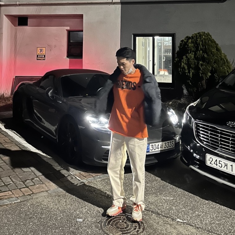 Nike x Sacai x Clot LDWaffle Orange Blaze 착용 스타일