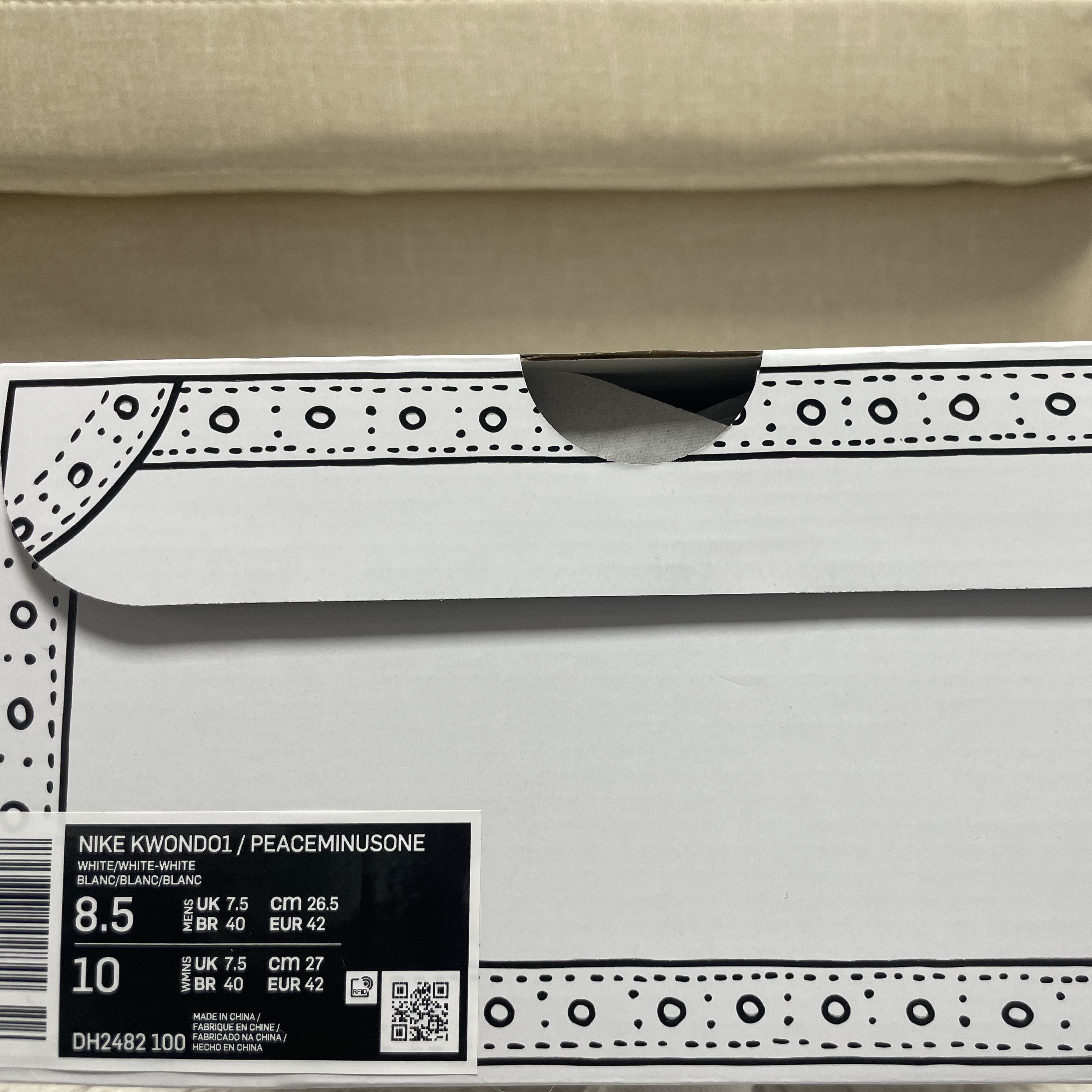 Nike x Peaceminusone Kwondo1 White 착용 스타일 - 1