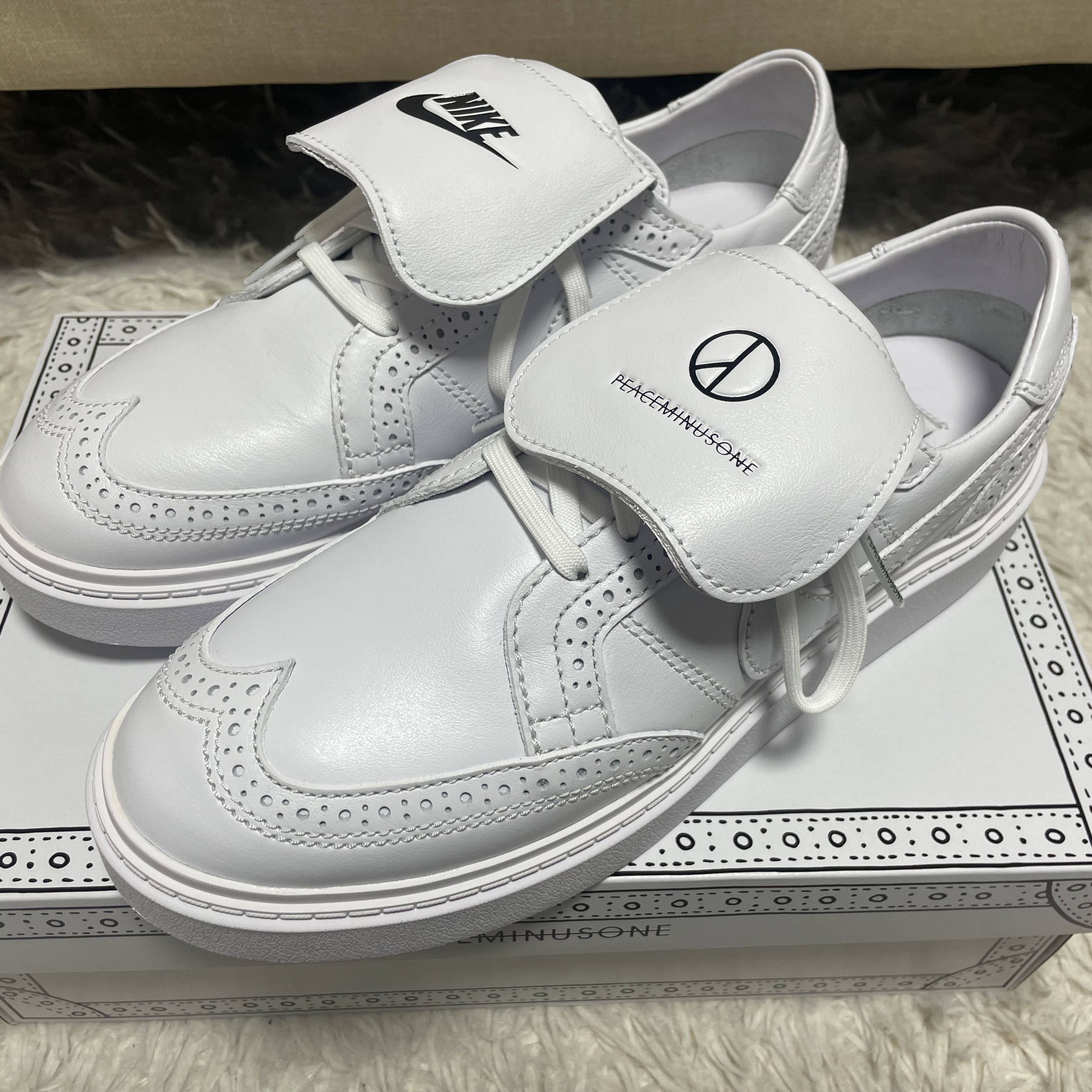Nike x Peaceminusone Kwondo1 White 착용 스타일 - 2