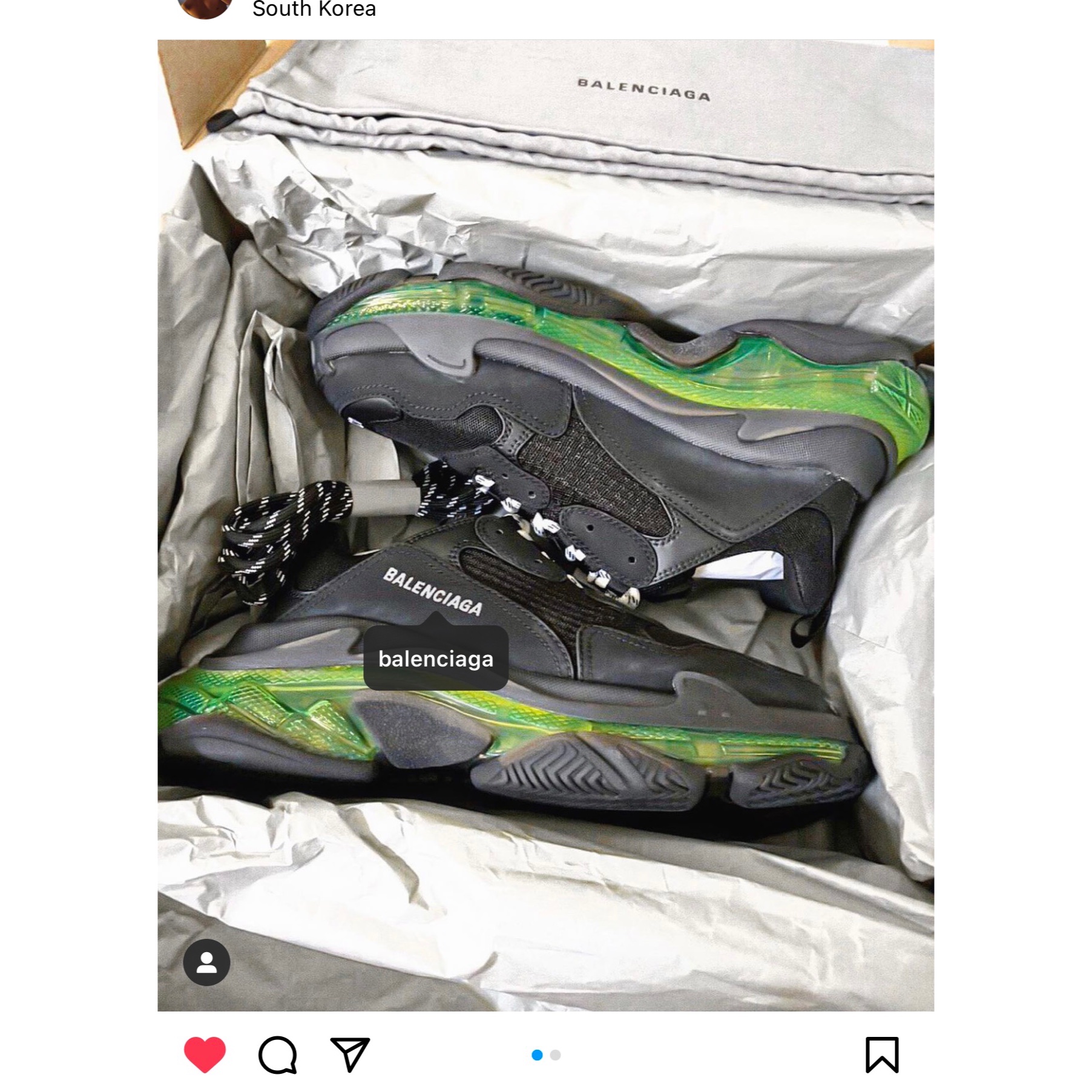 Balenciaga Triple S Black Clear Sole 2019, Nike Air VaporMax 97 Black Volt 착용 스타일