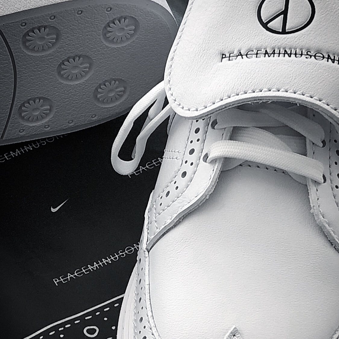 Nike x Peaceminusone Kwondo1 White 착용 스타일 - 2
