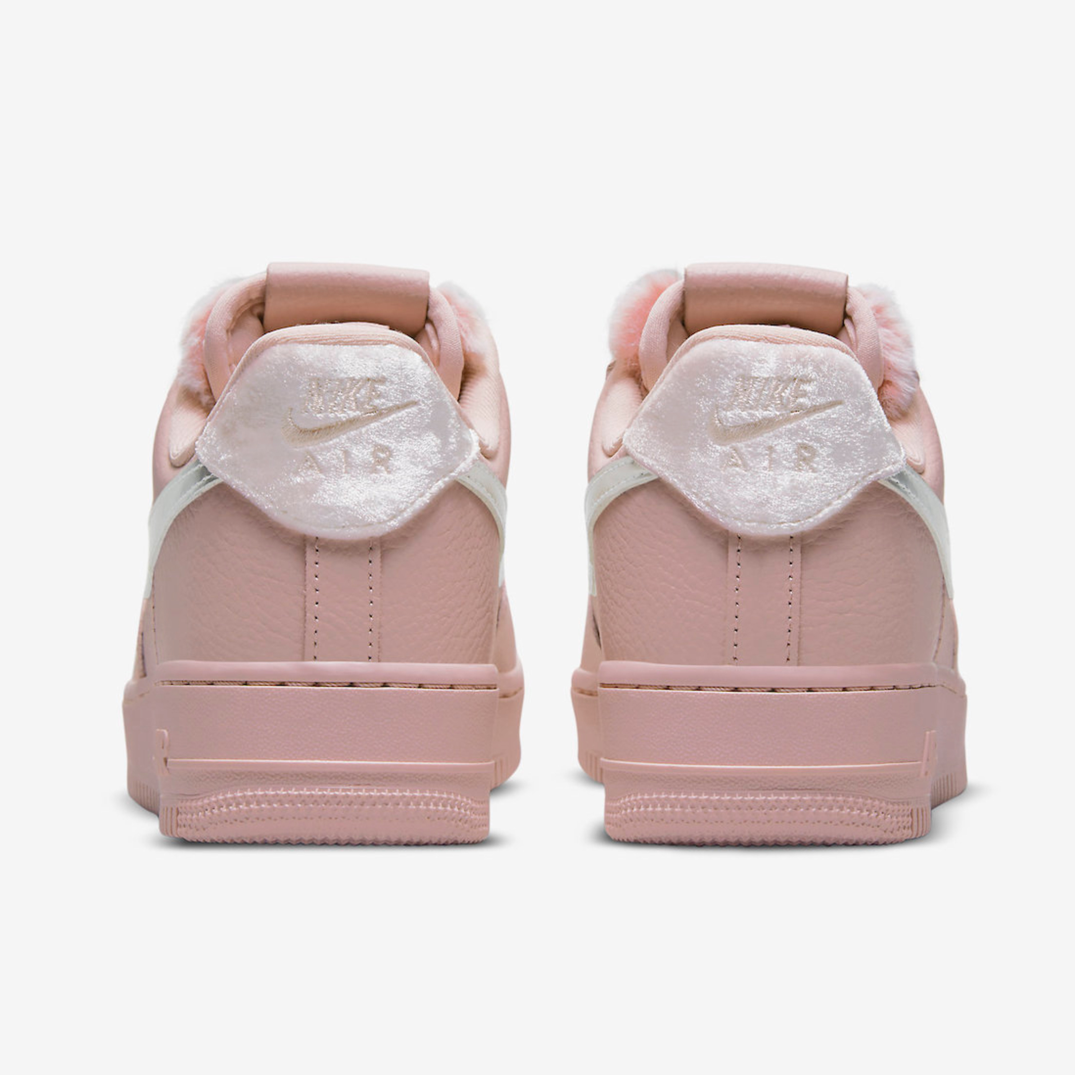 (W) Nike Air Force 1 '07 Pink Oxford Fur 착용 스타일 - 5