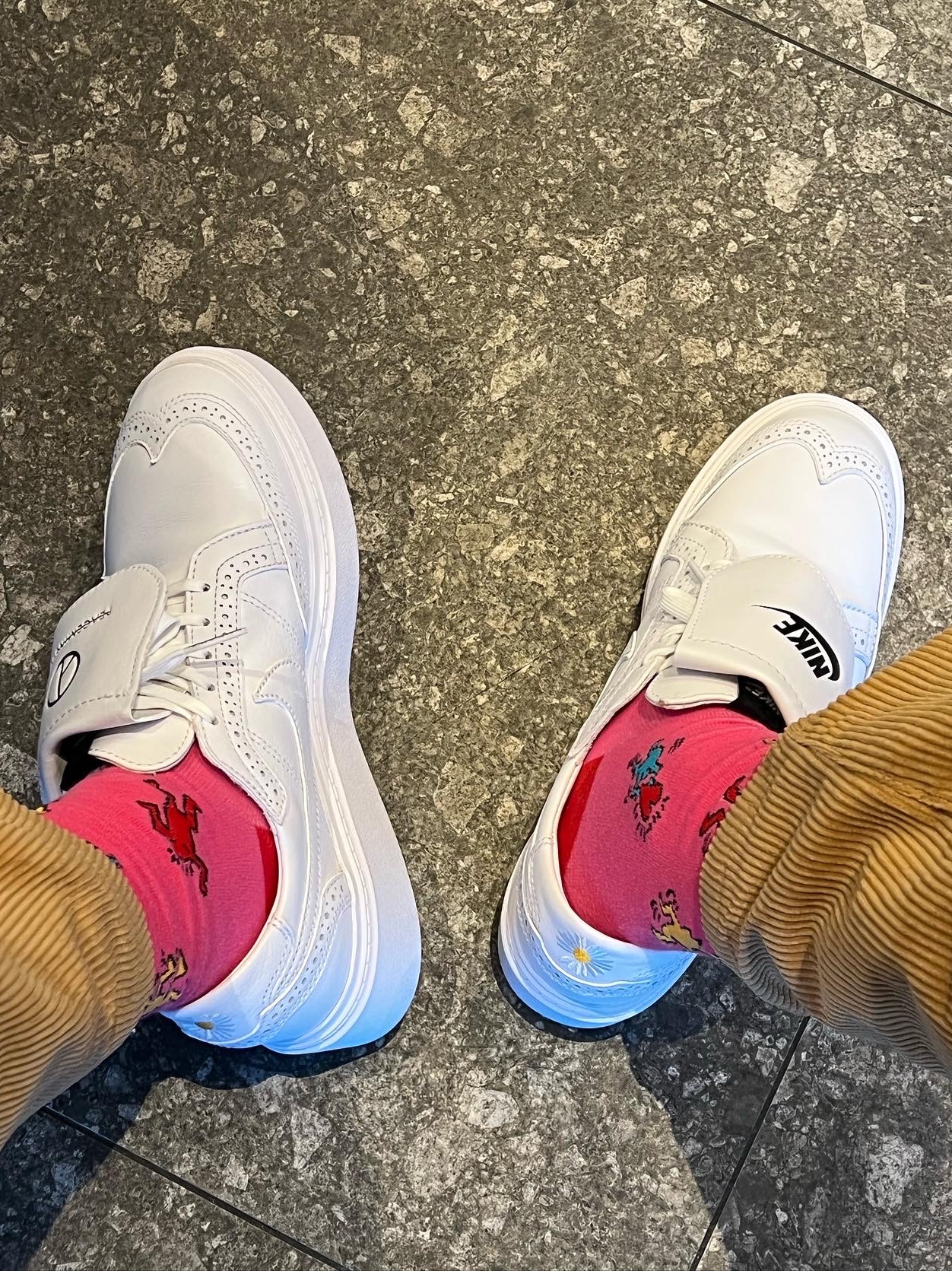 Nike x Peaceminusone Kwondo1 White 착용 스타일 - 1
