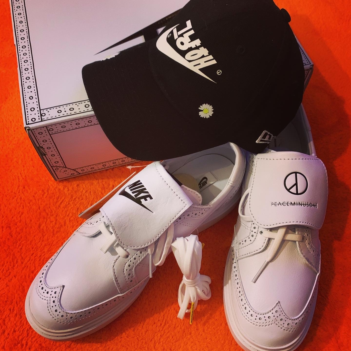 Nike x Peaceminusone Kwondo1 White 착용 스타일 - 1