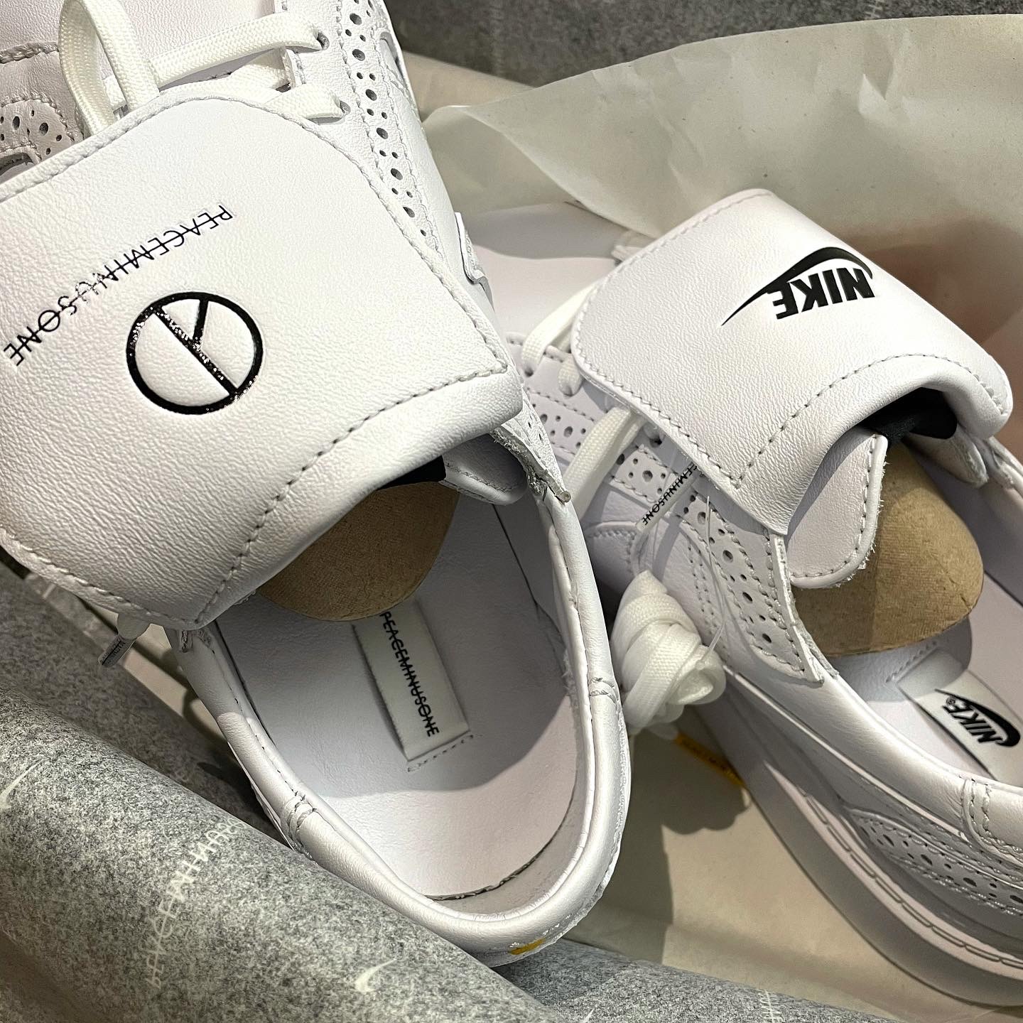 Nike x Peaceminusone Kwondo1 White 착용 스타일 - 1