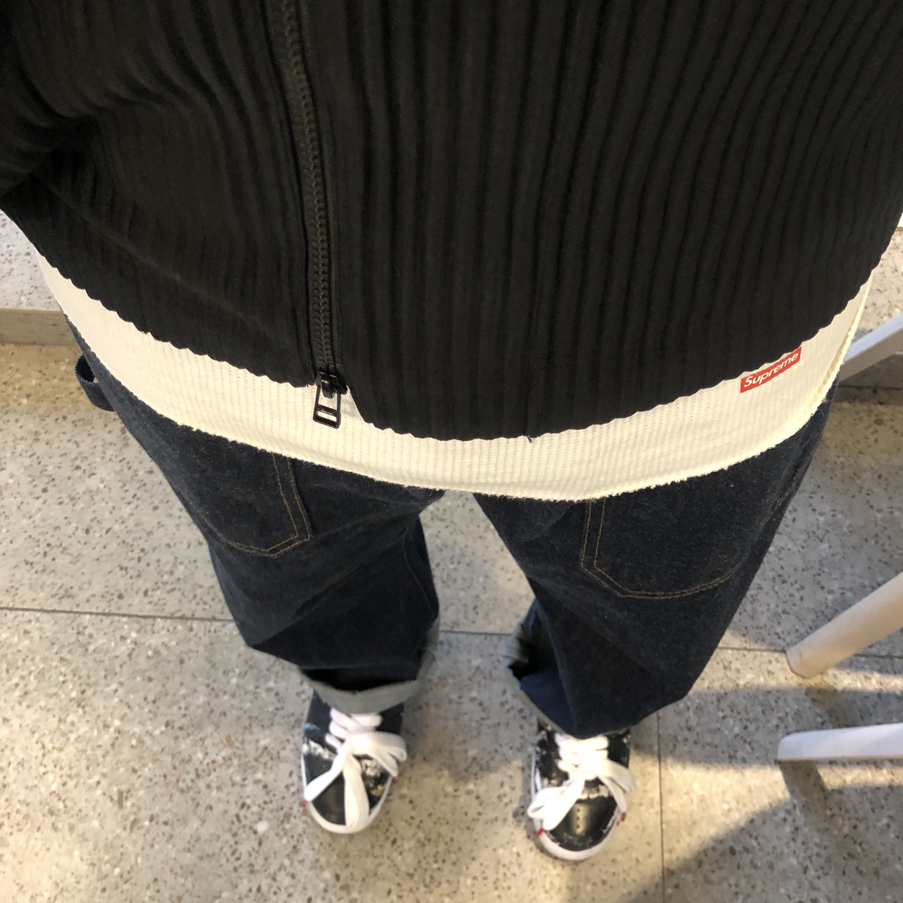 Nike x Peaceminusone Air Force 1 Low Para-Noise, Supreme Hanes Thermal Crew Natural (1 Pack) 착용 스타일