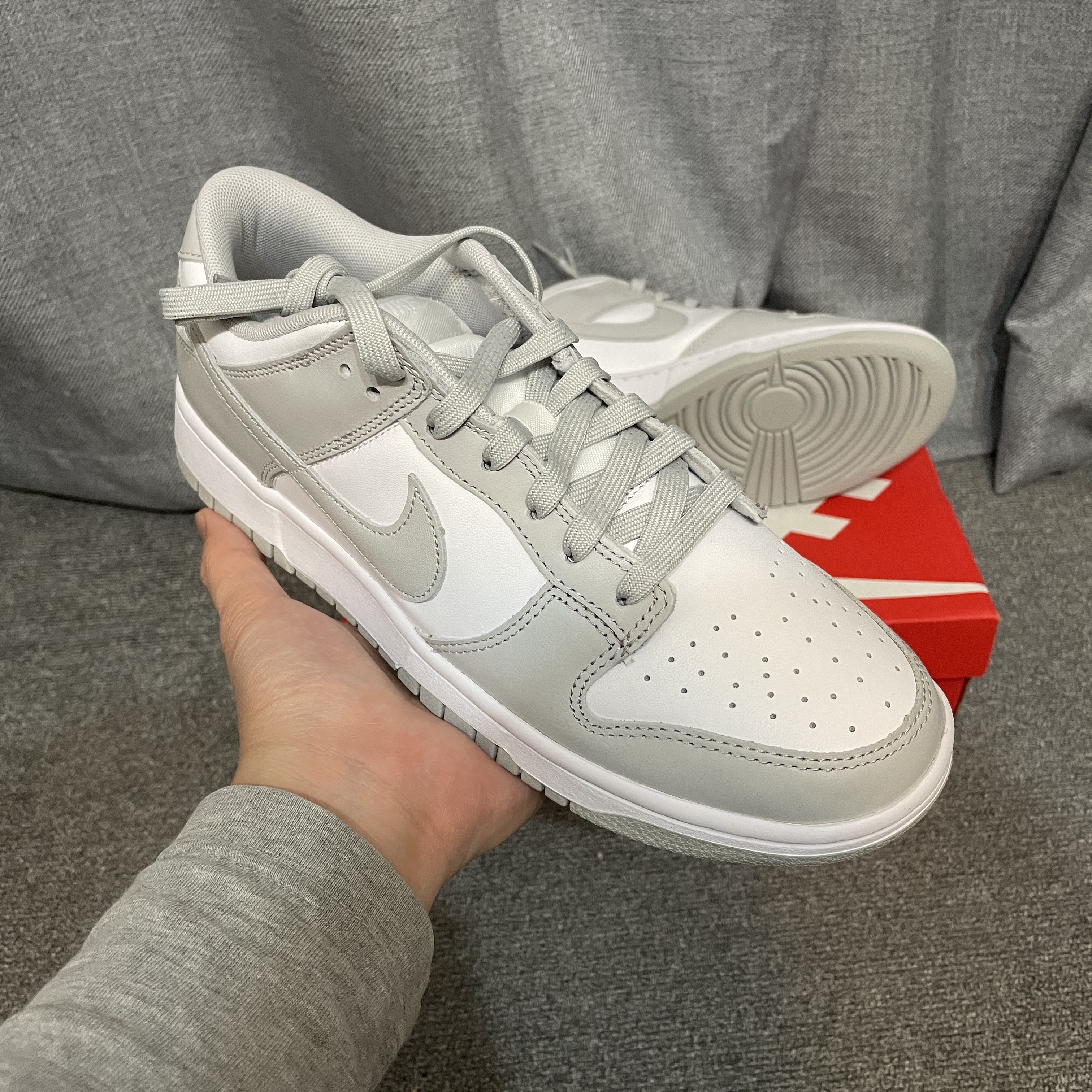 Nike Dunk Low Retro Grey Fog, Nike Dunk Low Retro Black 착용 스타일 - 4